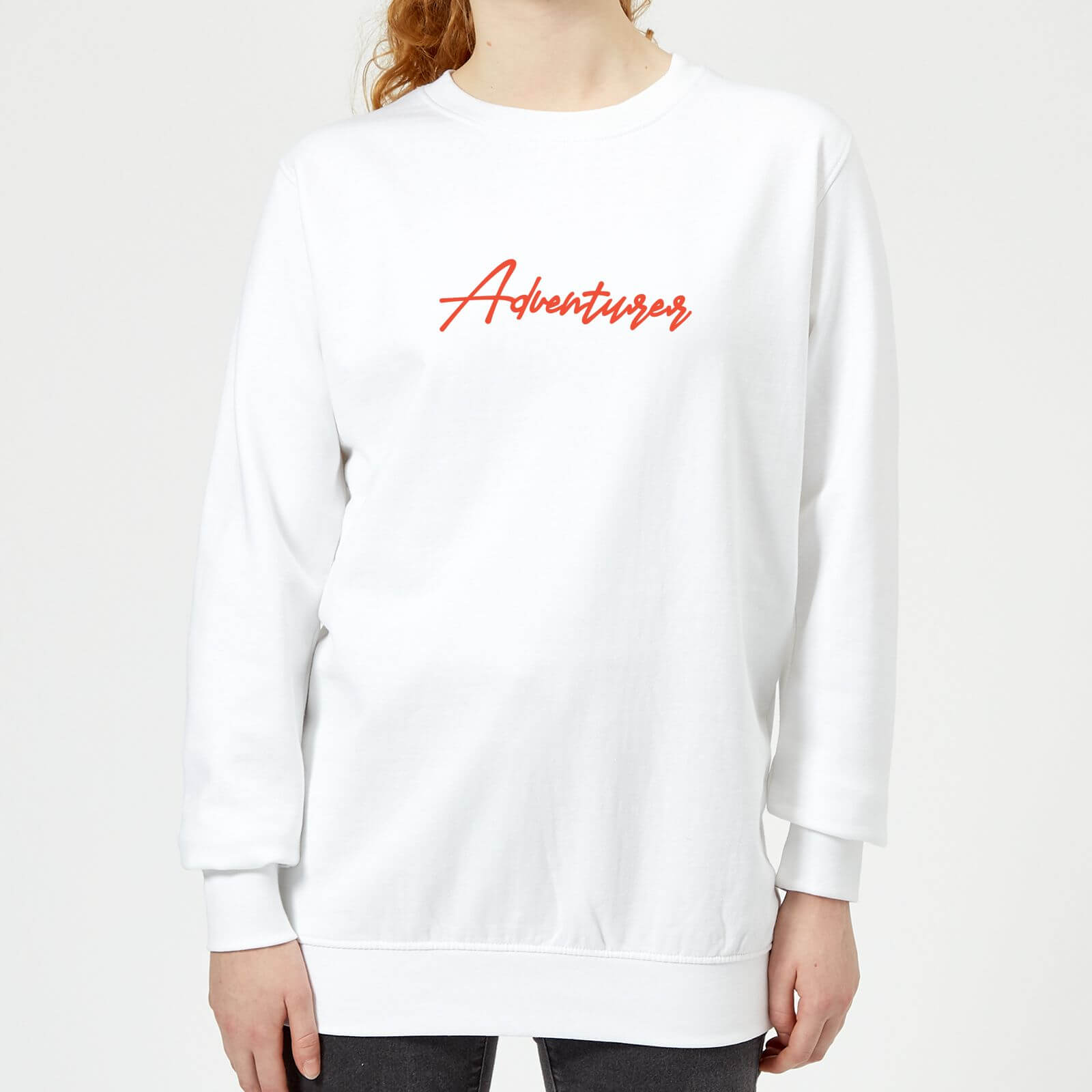Adventurer Script Women's Sweatshirt - White - S - White