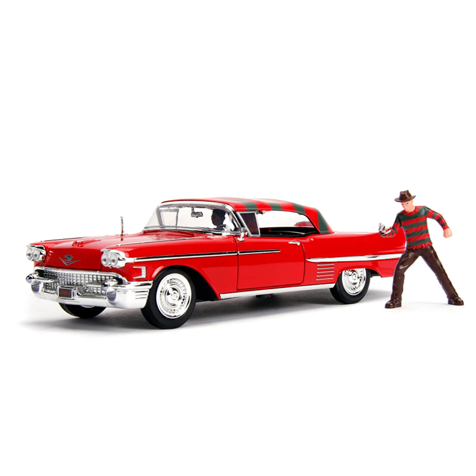 Modellino pressofuso 1:24 della Cadillac 1958 con Freddy Kruger - Jada