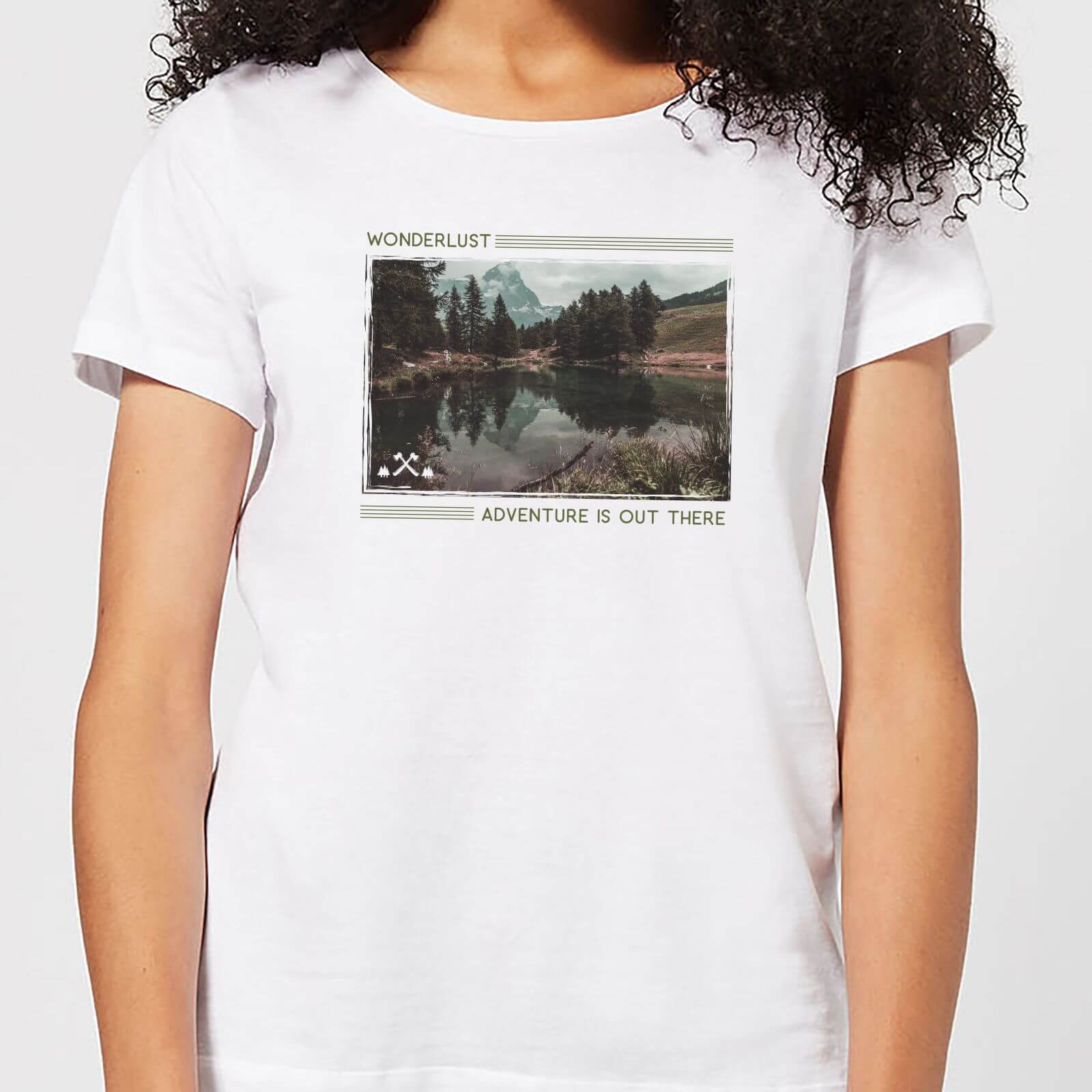 Forest Photo Scene Wonderlust Adventure Is Out There Women's T-Shirt - White - S - White