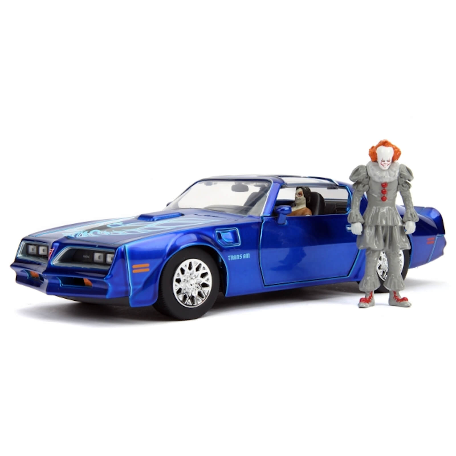 Jada Pontiac Firebird de Henry Bower et Figurine Pennywise moulée échelle 1:24
