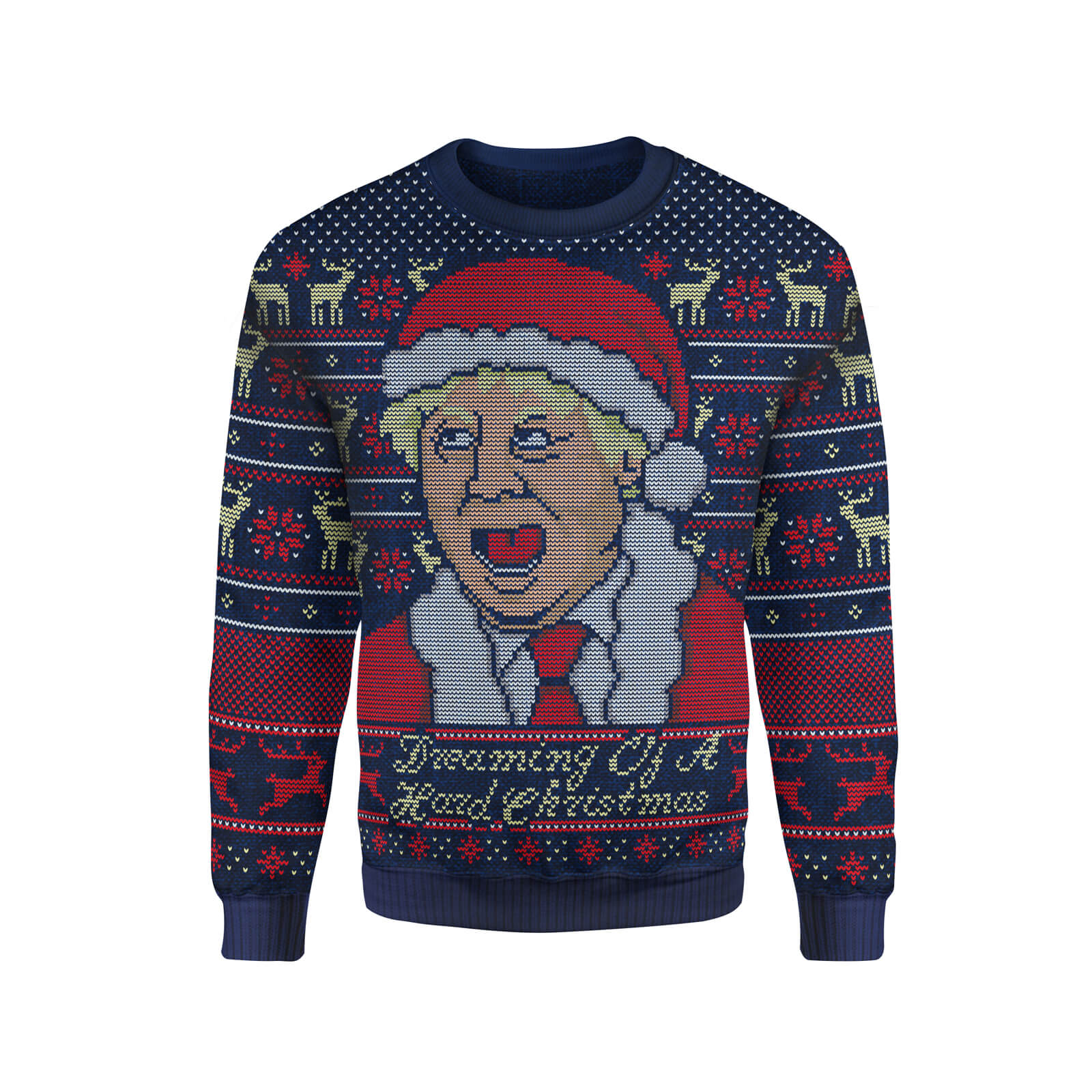 IWOOT Exclusive Boris Johnson Knitted Christmas Jumper - Navy - S