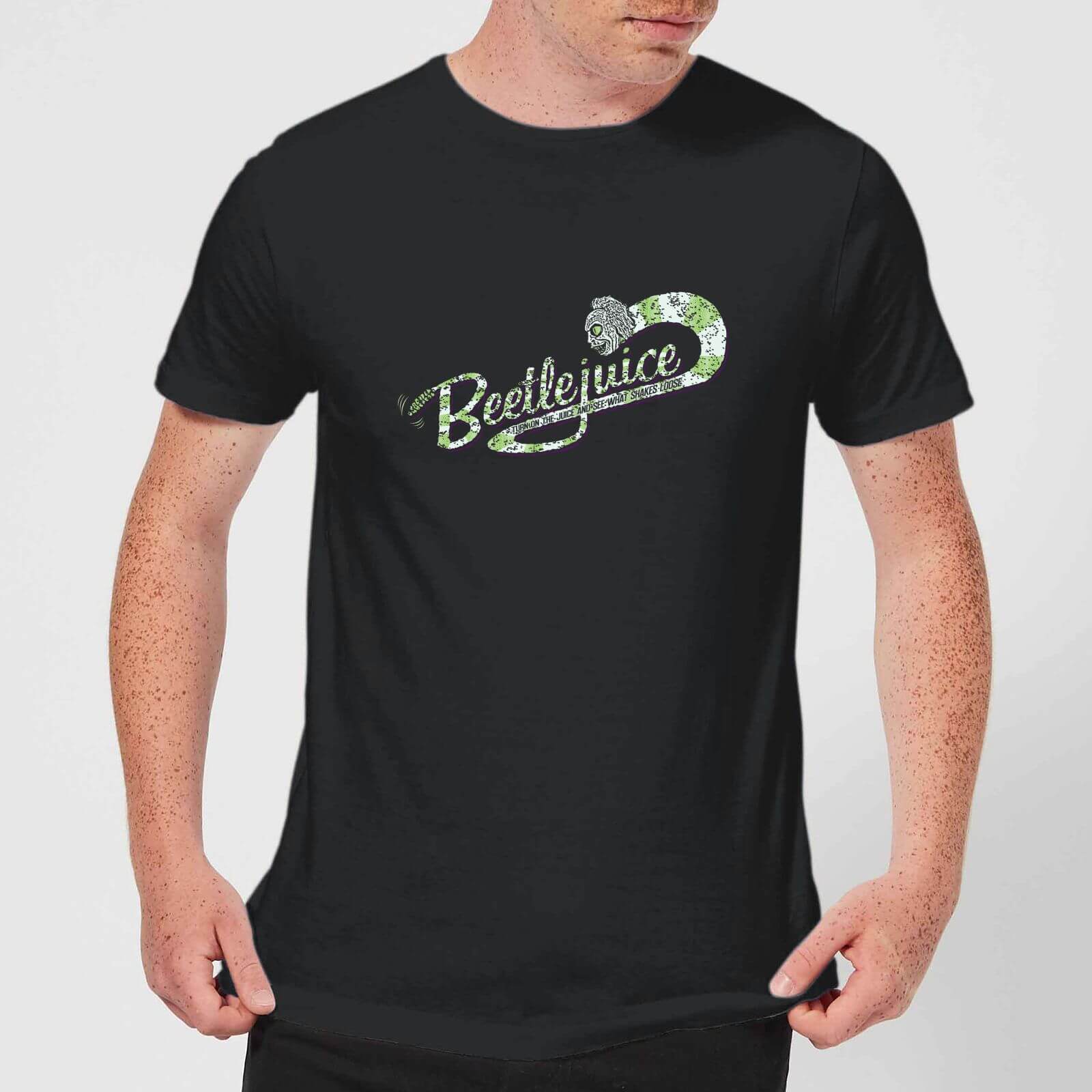 Beetlejuice Turn On The Juice Unisex T-Shirt - Black - M - Black
