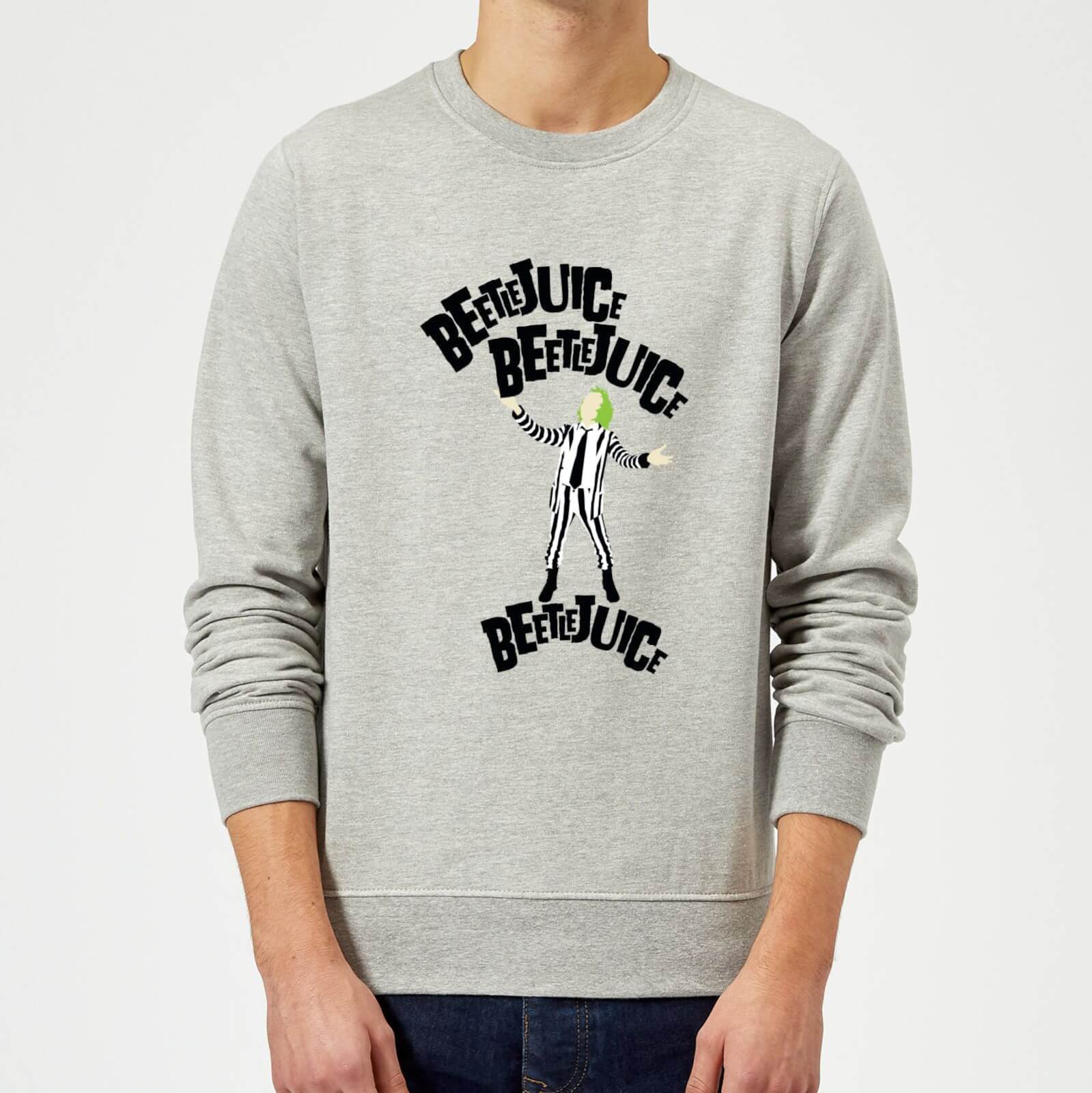 Beetlejuice Beetlejuice Beetlejuice Sweatshirt - Grey - L - Grey