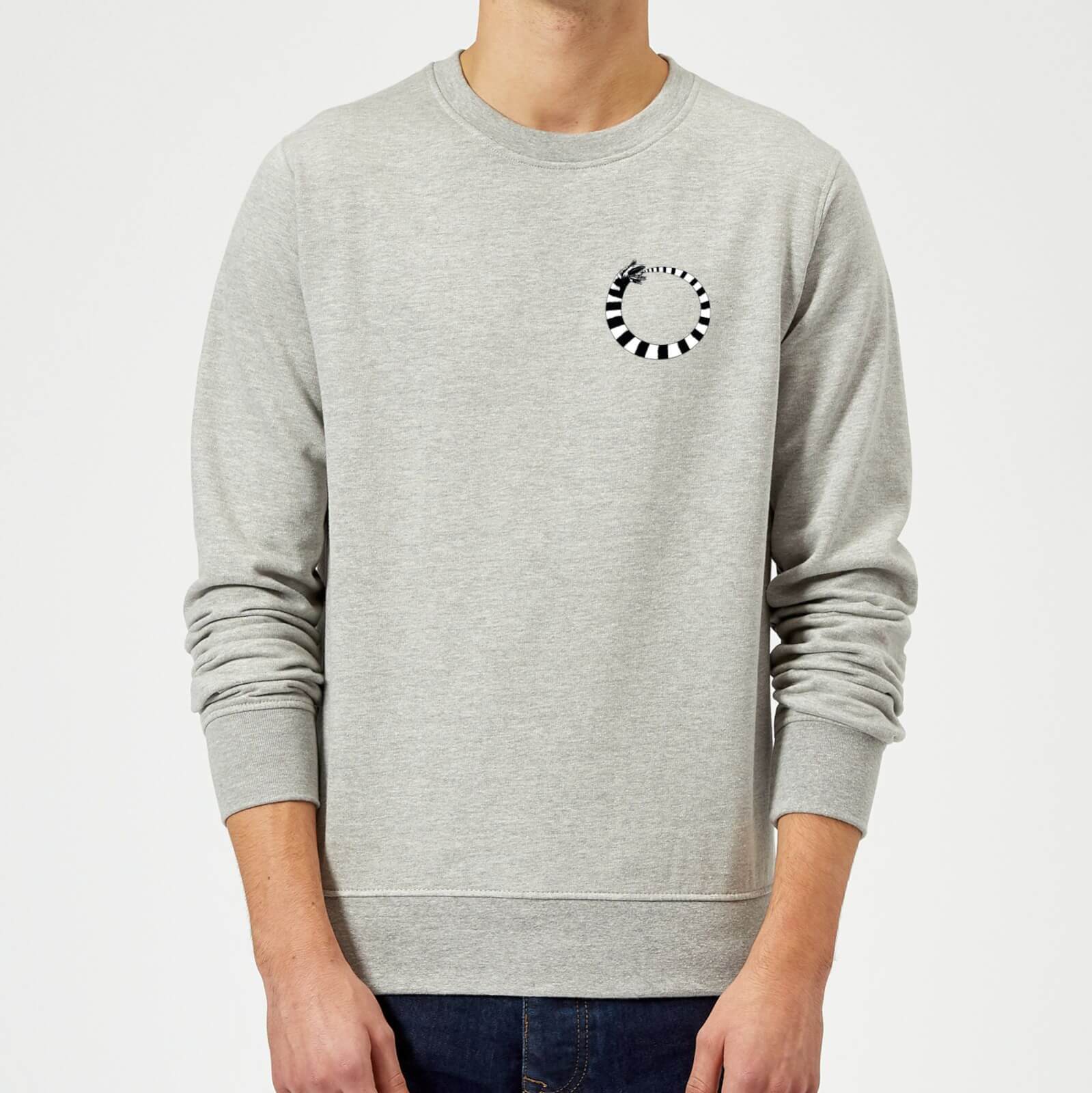 Beetlejuice Sandworm Pocket Tee Sweatshirt - Grey - XXL - Grey