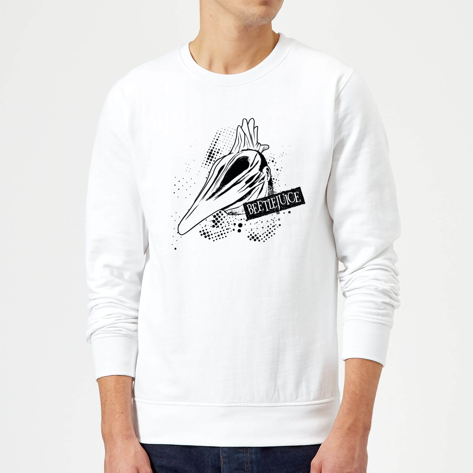 Beetlejuice Adam Monster Sweatshirt - White - S - White