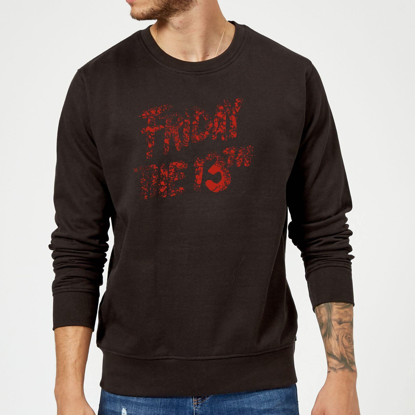 Friday the 13th Logo Blood Sweatshirt - Black - 5XL - Black