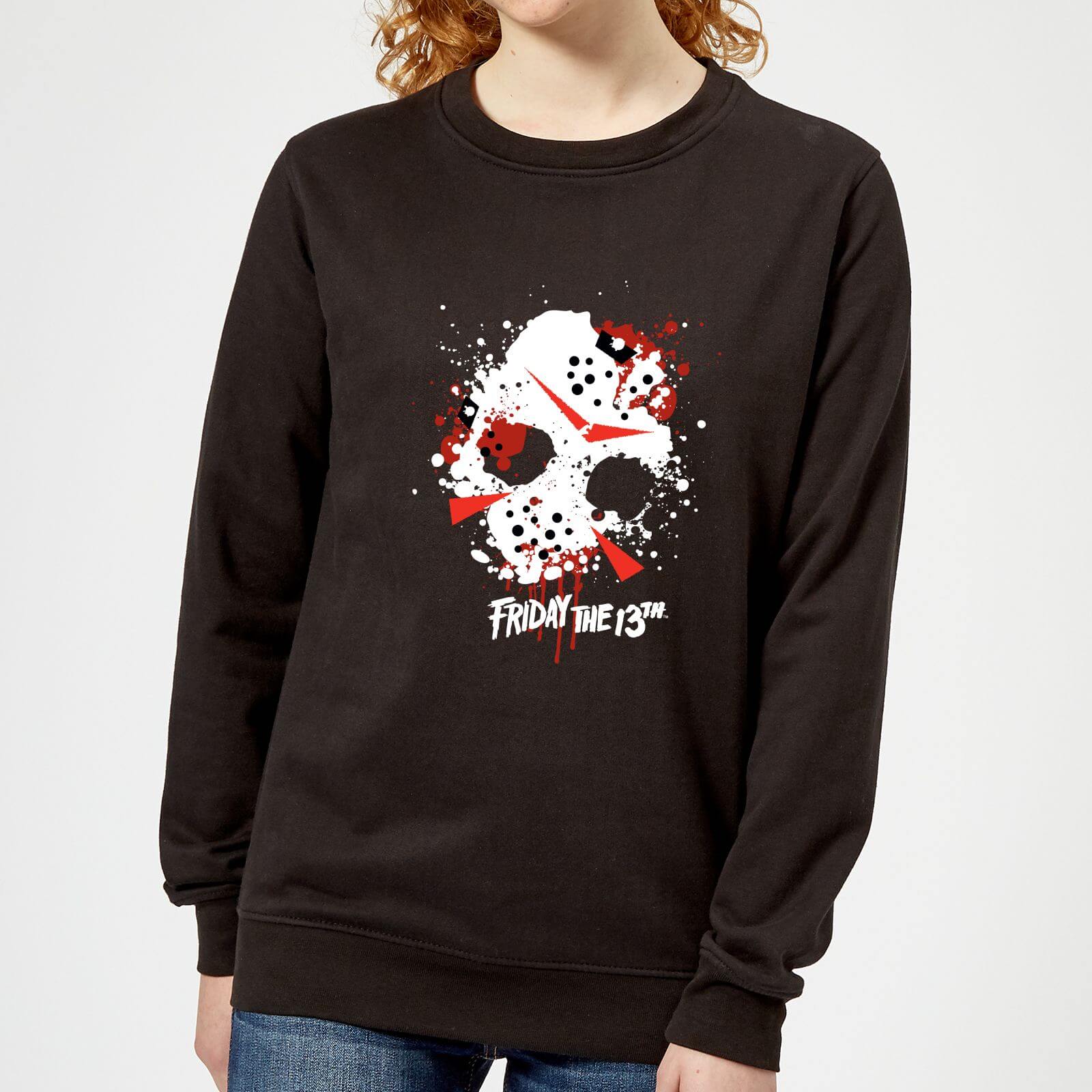 Friday the 13th Mask Splatter Women's Sweatshirt - Black - 5XL - Black