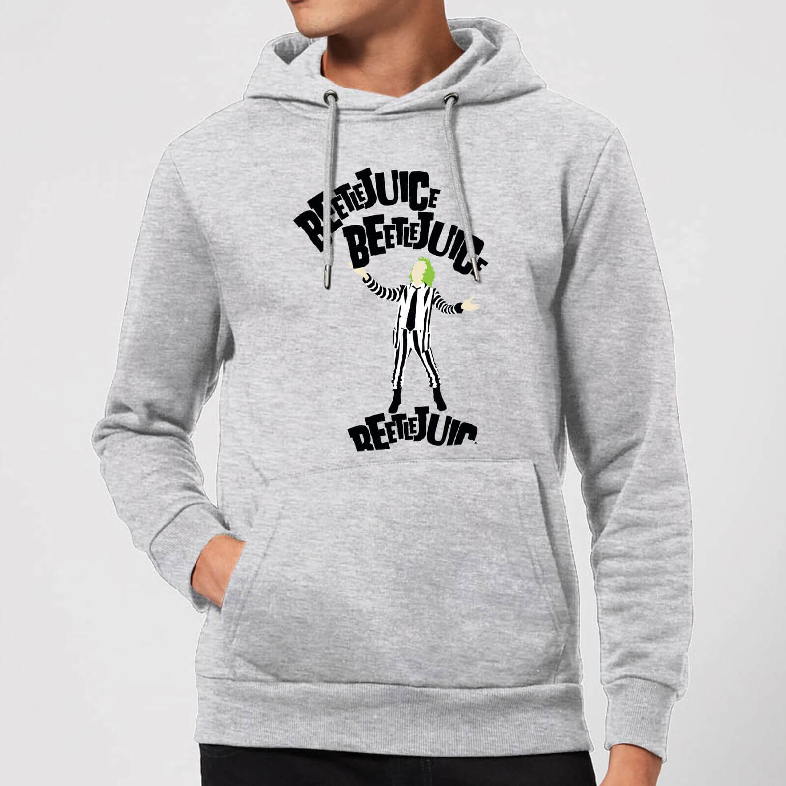 Beetlejuice Beetlejuice Beetlejuice Hoodie - Grey - L - Grey