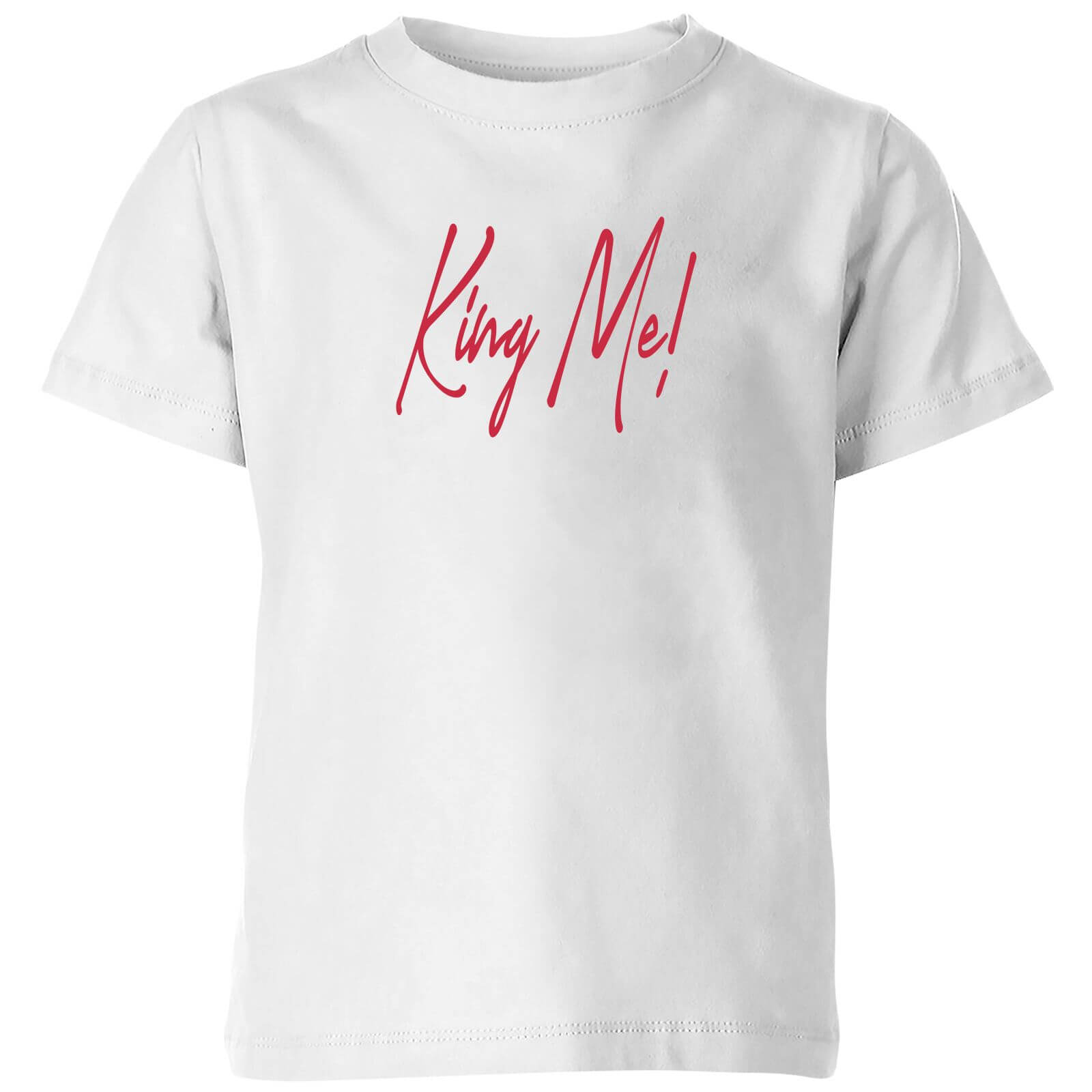 King Me! Cursive Text Kids' T-Shirt - White - 9-10 Years - White