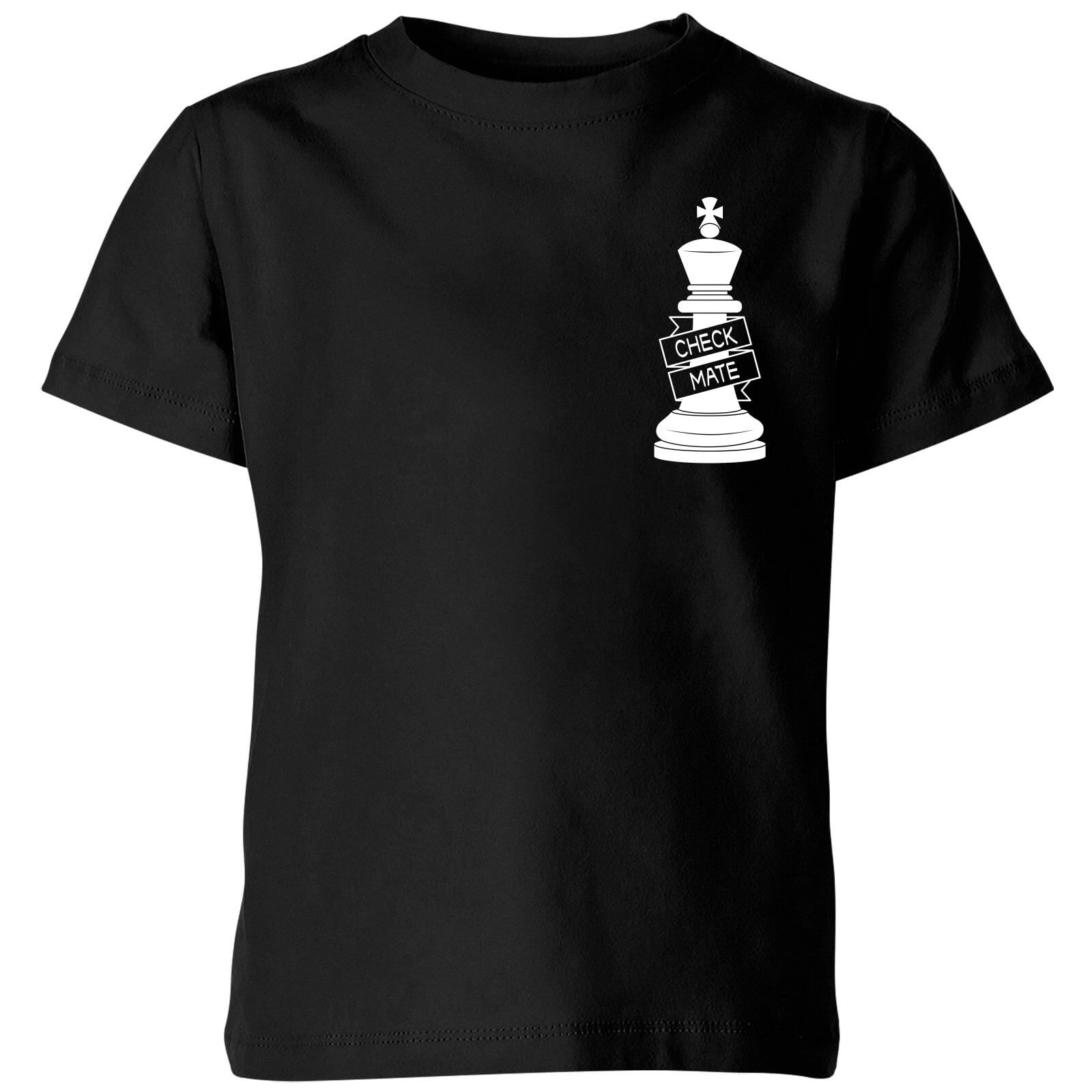 Check Mate Pocket Print Kids' T-Shirt - Black - 5-6 Years - Black