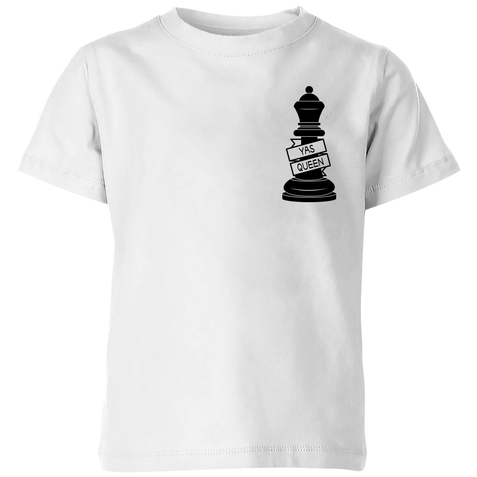 Queen Chess Piece Yas Queen Pocket Print Kids' T-Shirt - White - 3-4 Years - White