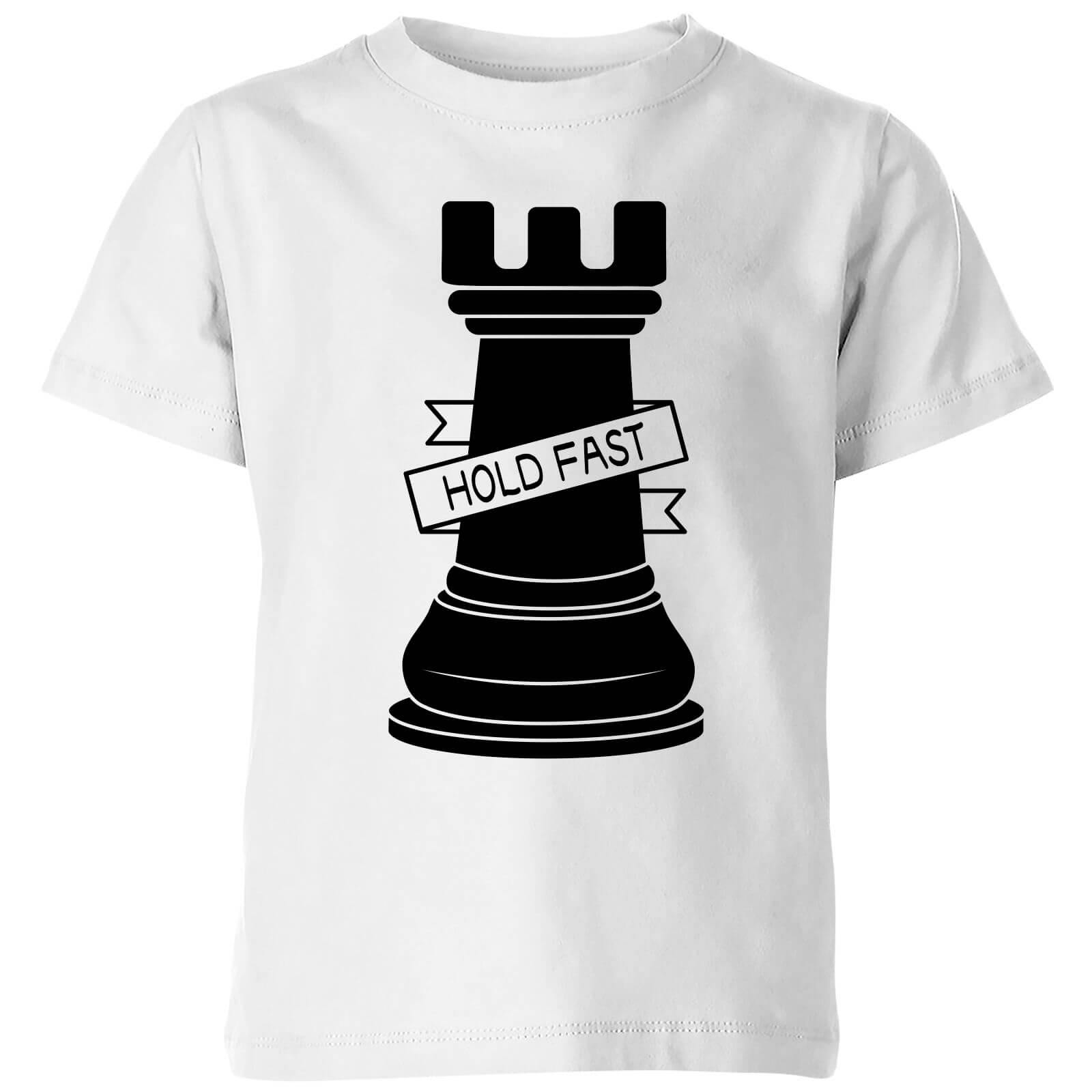Rook Chess Piece Hold Fast Kids' T-Shirt - White - 3-4 Years - White