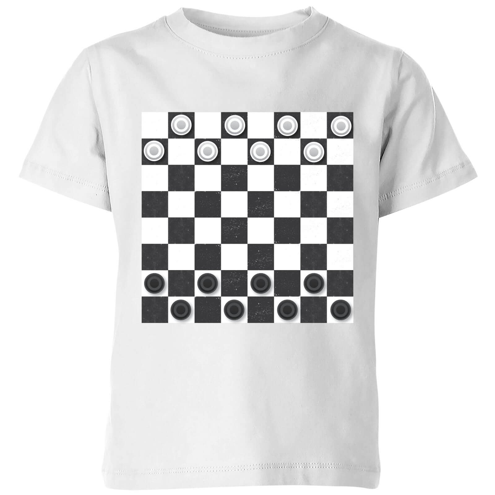 Playing Checkers Board Kids' T-Shirt - White - 3-4 Years - White
