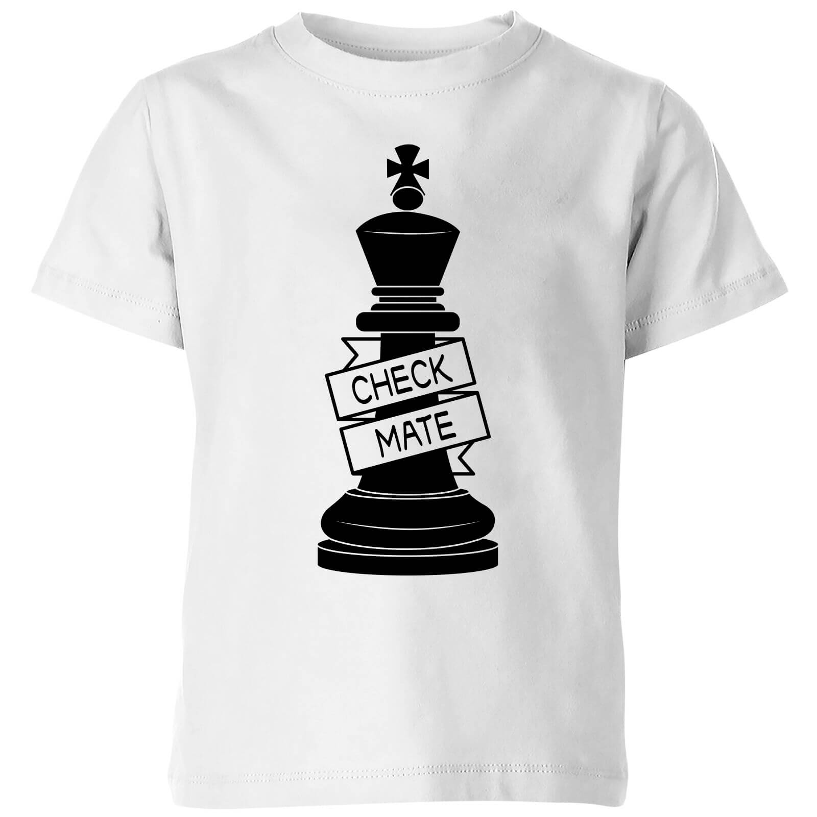King Chess Piece Check Mate Kids' T-Shirt - White - 3-4 Years - White