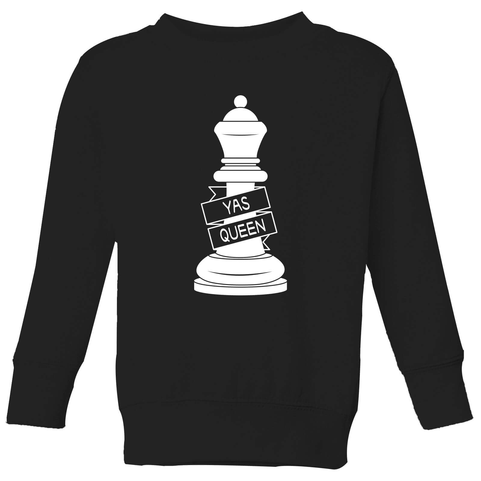 Queen Chess Piece Yas Queen Kids' Sweatshirt - Black - 11-12 Years - Black