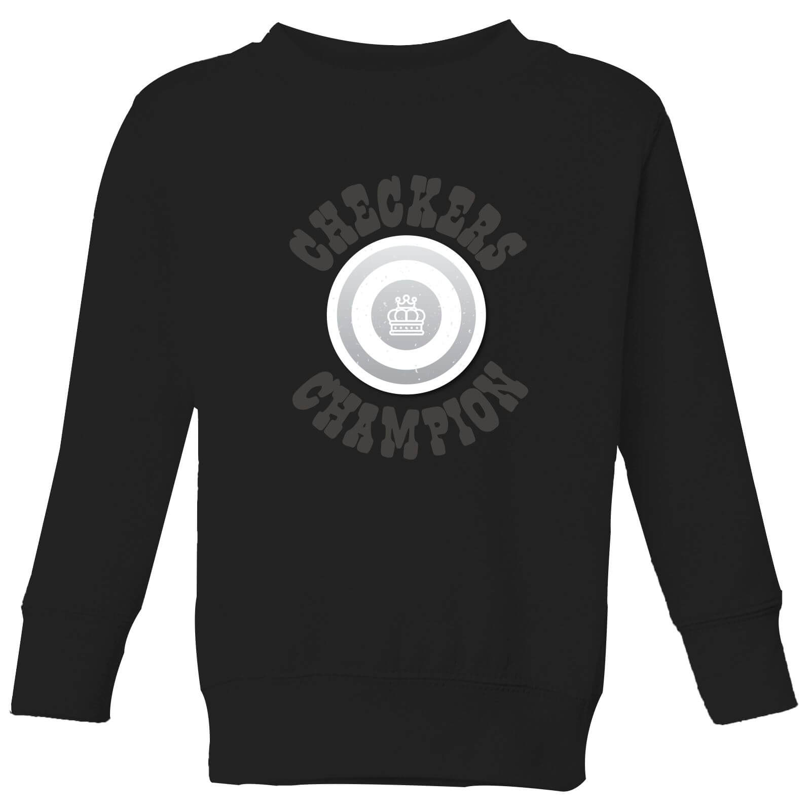 Checkers Champion White Checker Kids' Sweatshirt - Black - 11-12 Years - Black