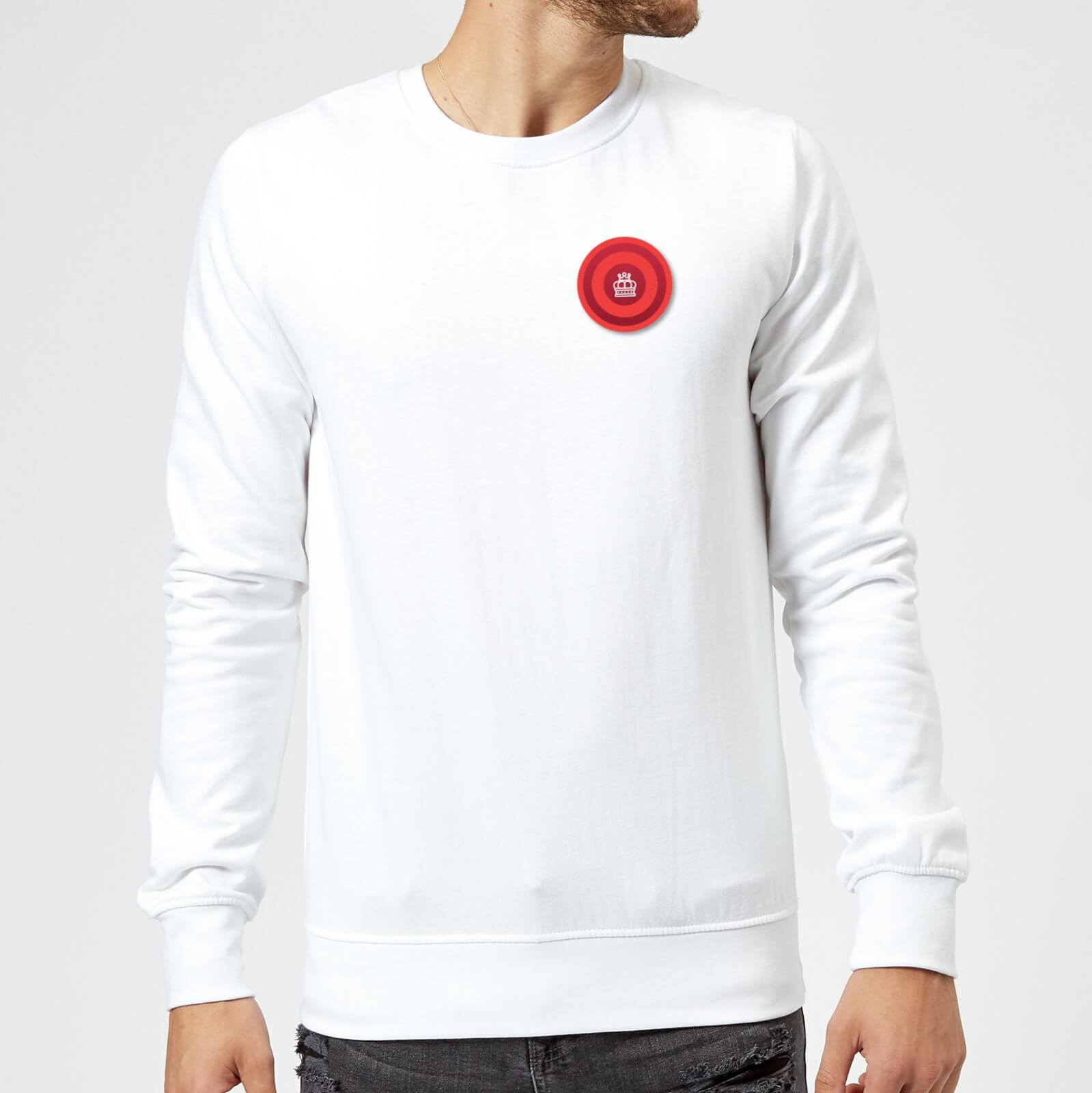 Red Checker Pocket Print Sweatshirt - White - S - White