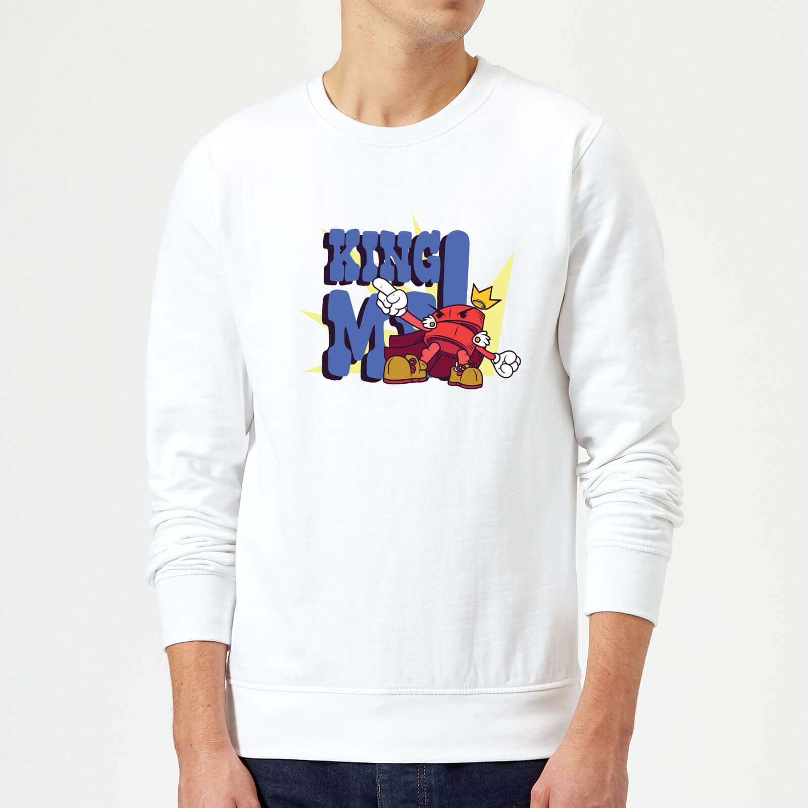 King Me! Checker Sweatshirt - White - M - White