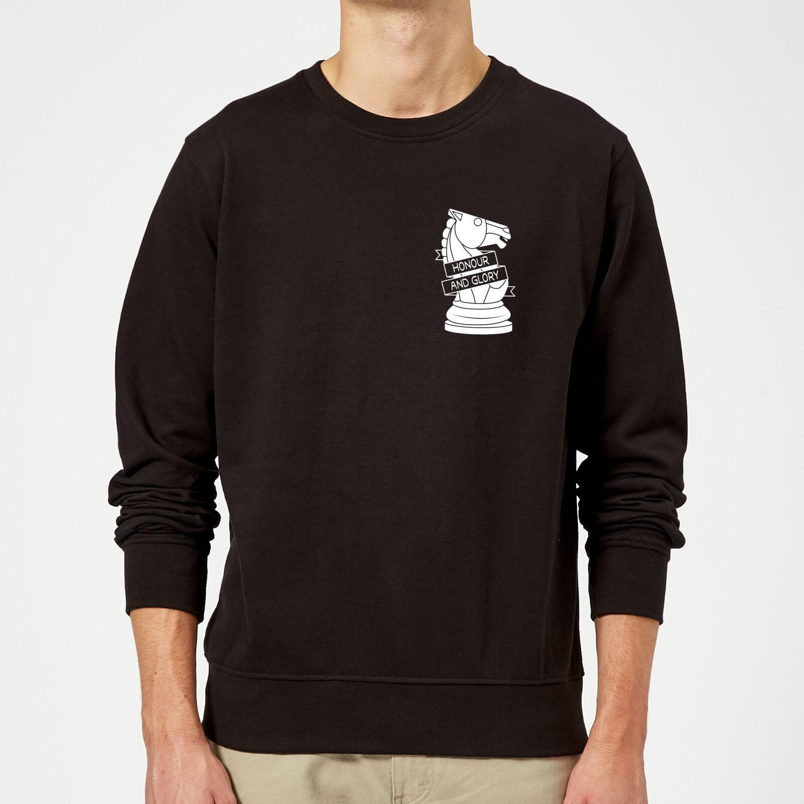 Honour And Glory Pocket Print Sweatshirt - Black - 5XL - Black