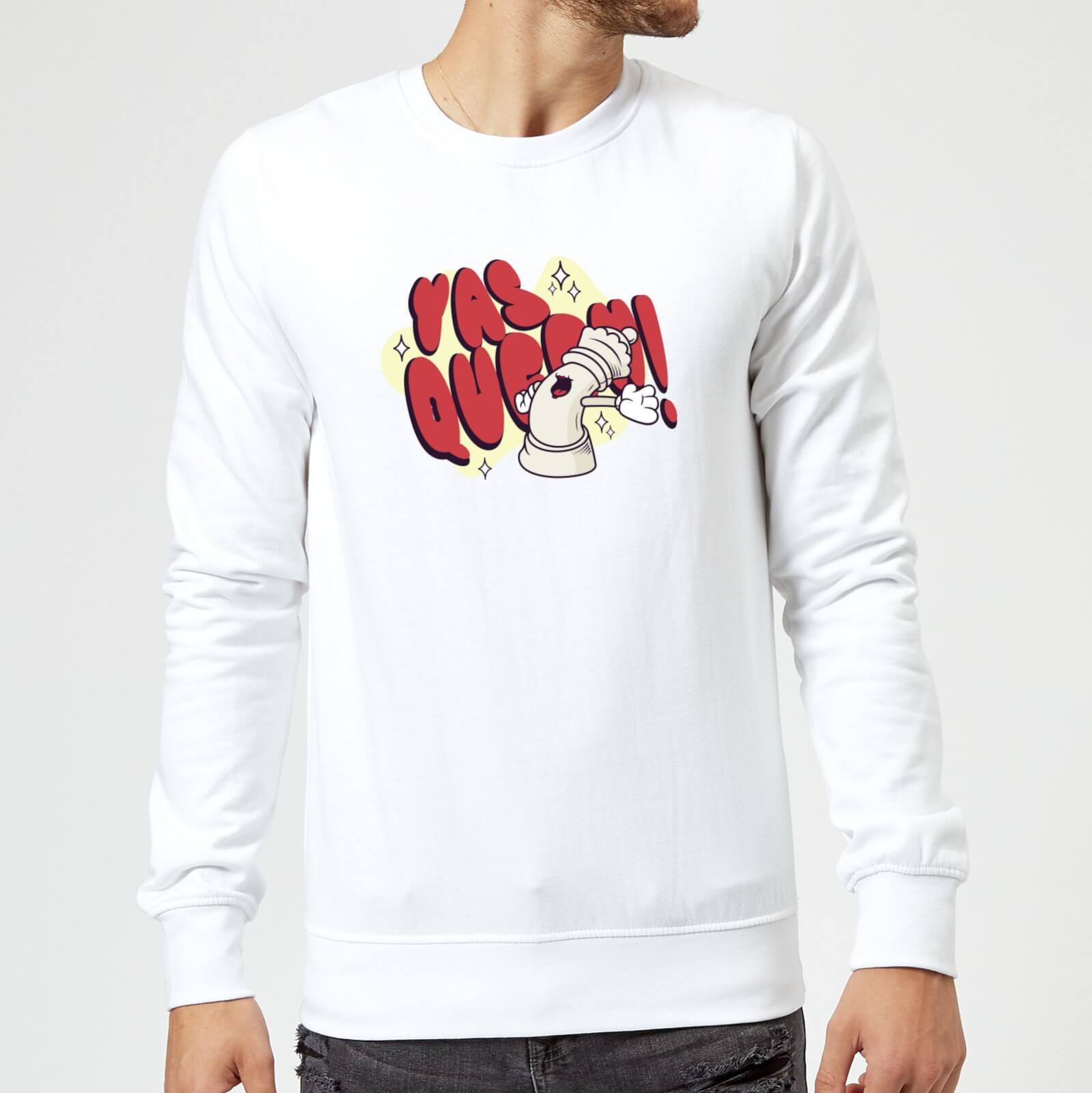 Yas Queen! Cartoon Sweatshirt - White - S - White