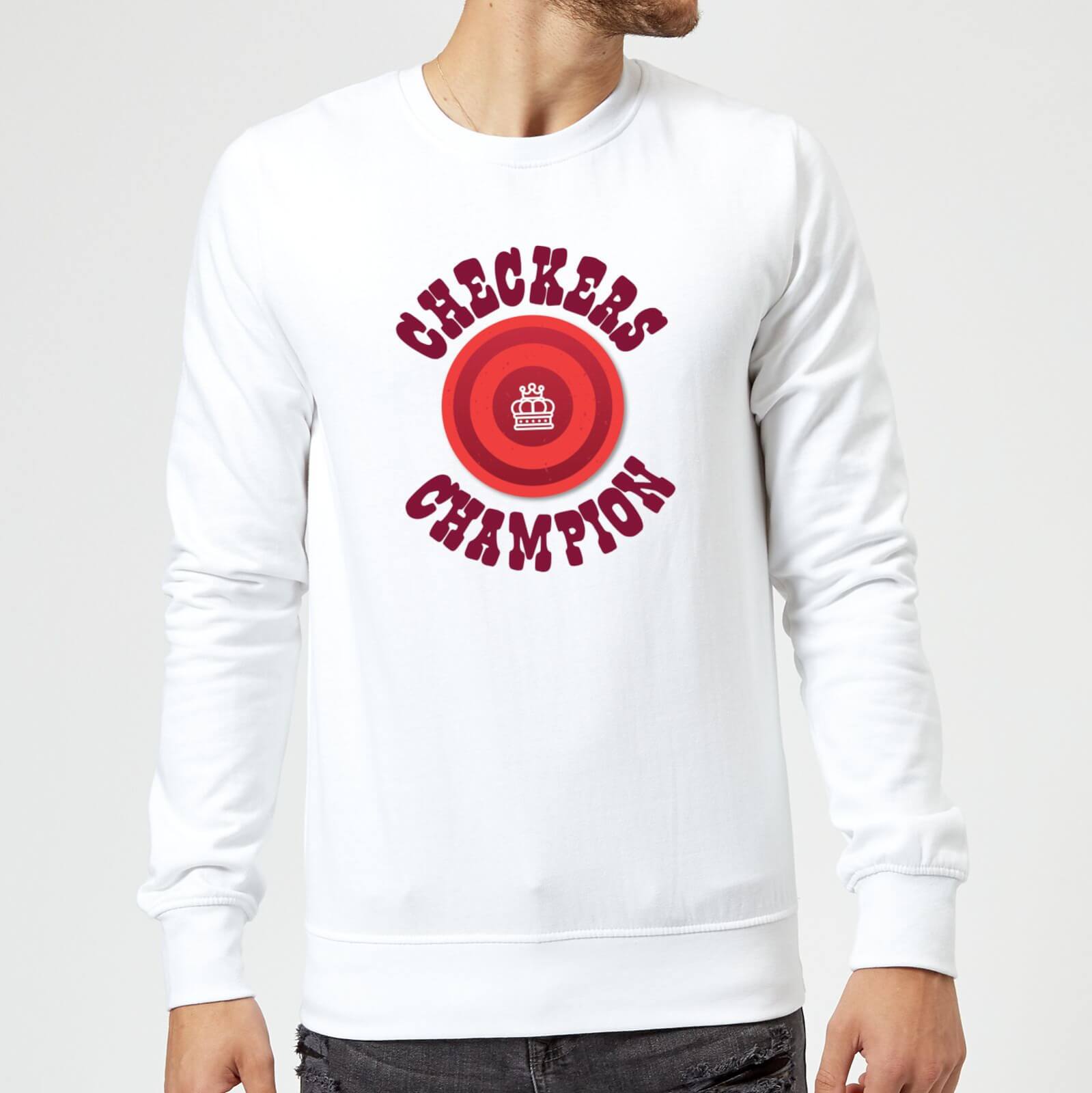 Checkers Champion Red Checker Sweatshirt - White - S - White