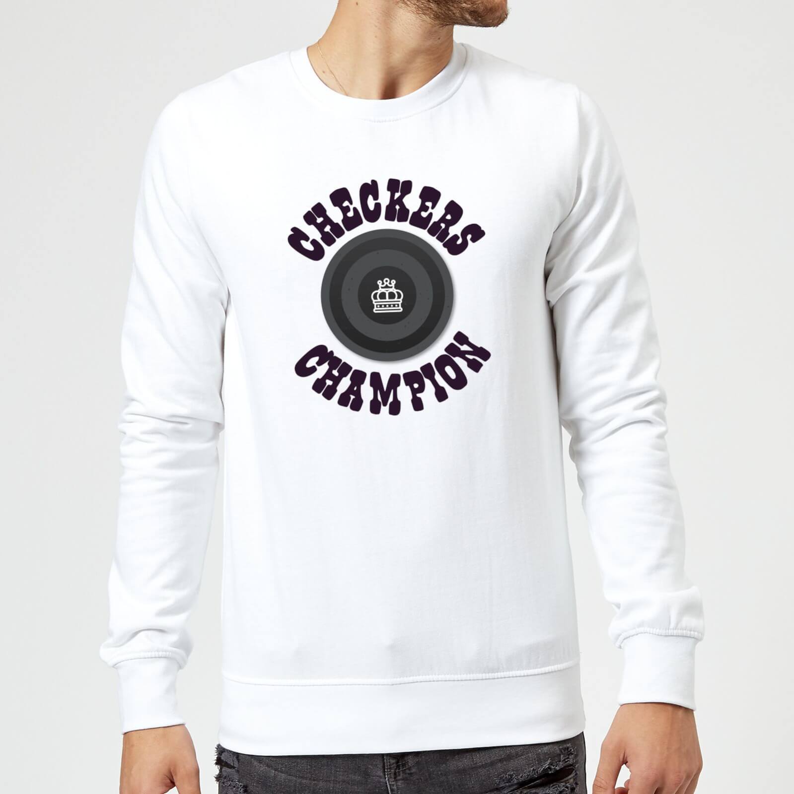 Checkers Champion Black Checker Sweatshirt - White - S