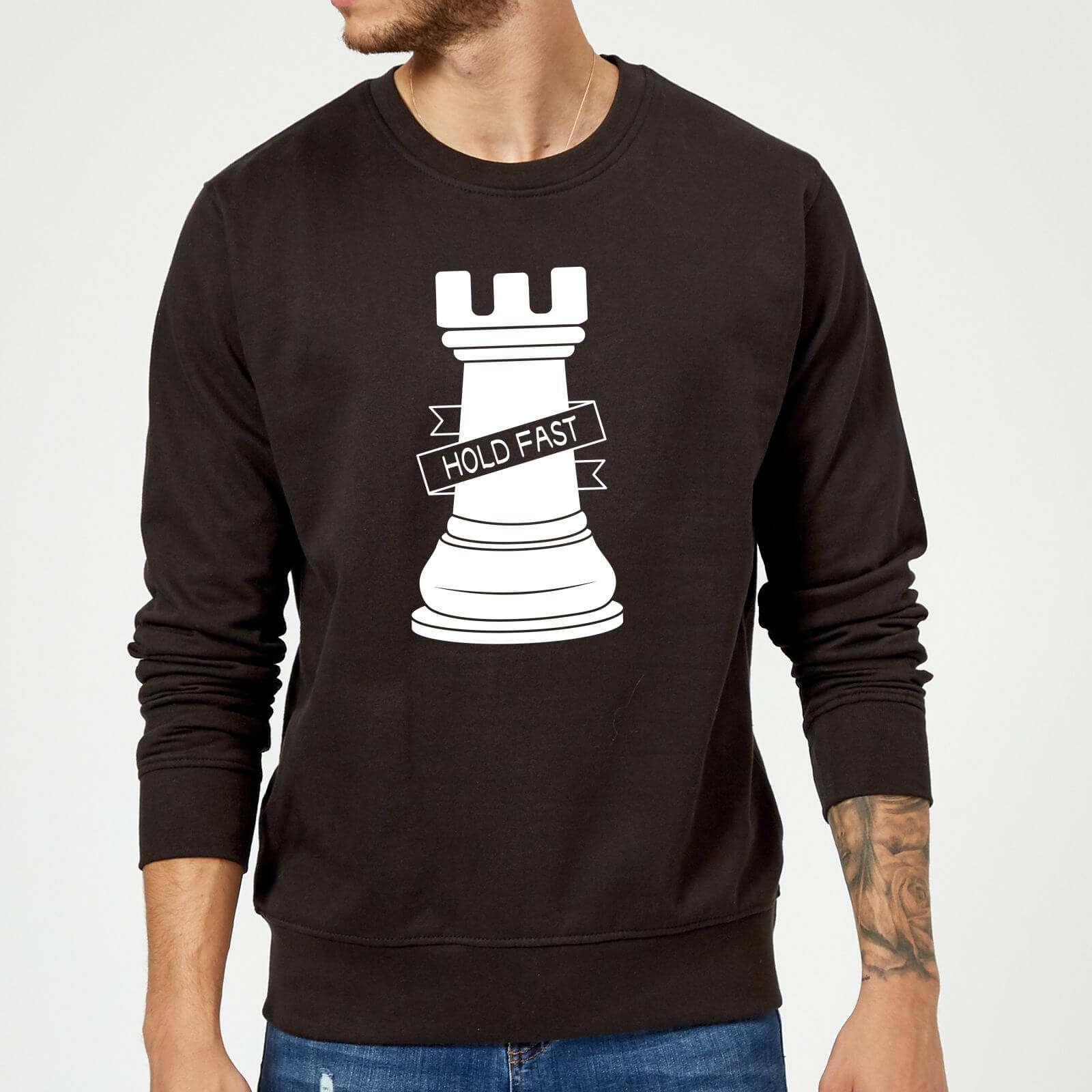 Rook Chess Piece Sweatshirt - Black - M - Black