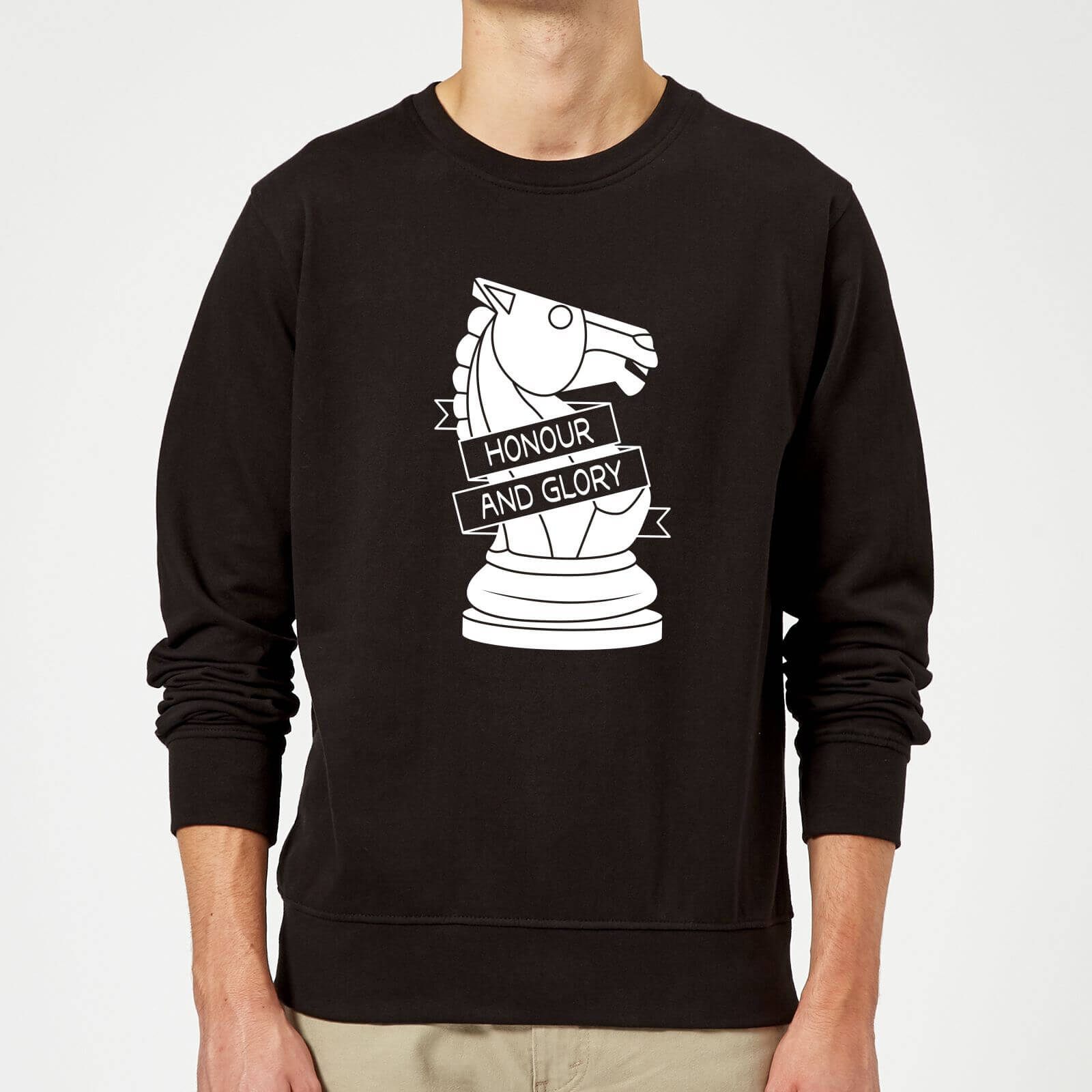 Knight Chess Piece Sweatshirt - Black - S - Black