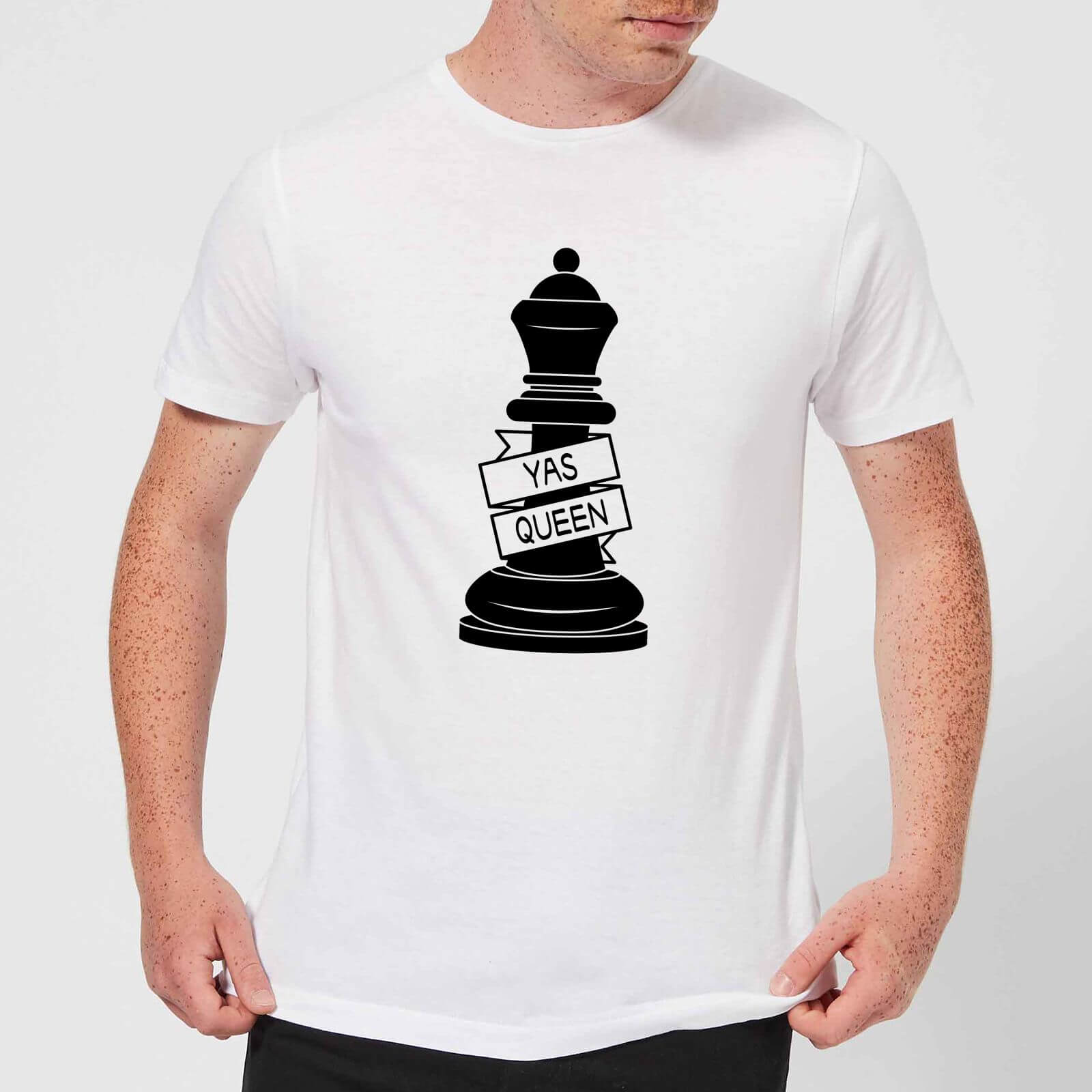 Queen Chess Piece Yas Queen Men's T-Shirt - White - S - White