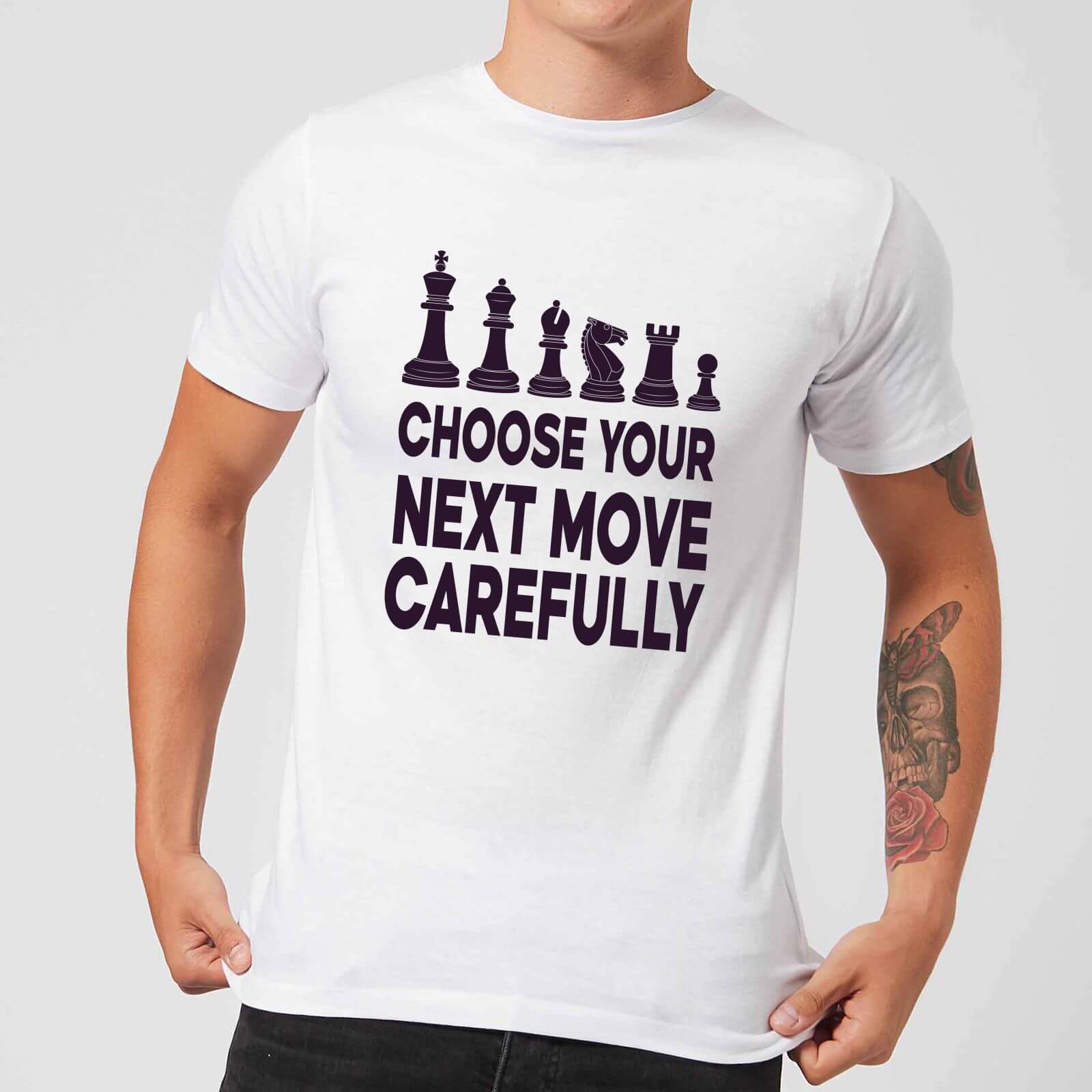 Choose Your Next Move Carefully Men's T-Shirt - White - S - White