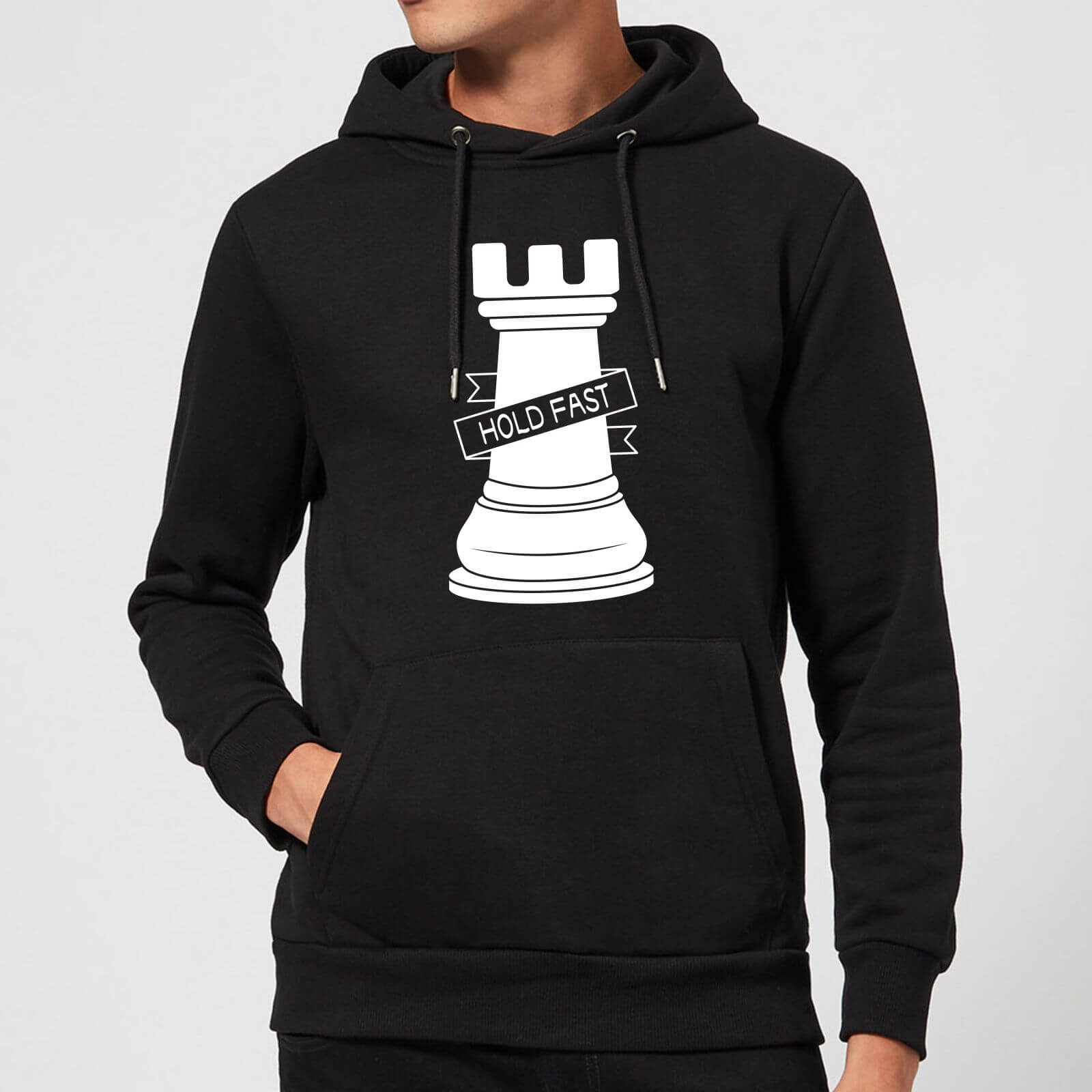 Rook Chess Piece Hoodie - Black - L - Black