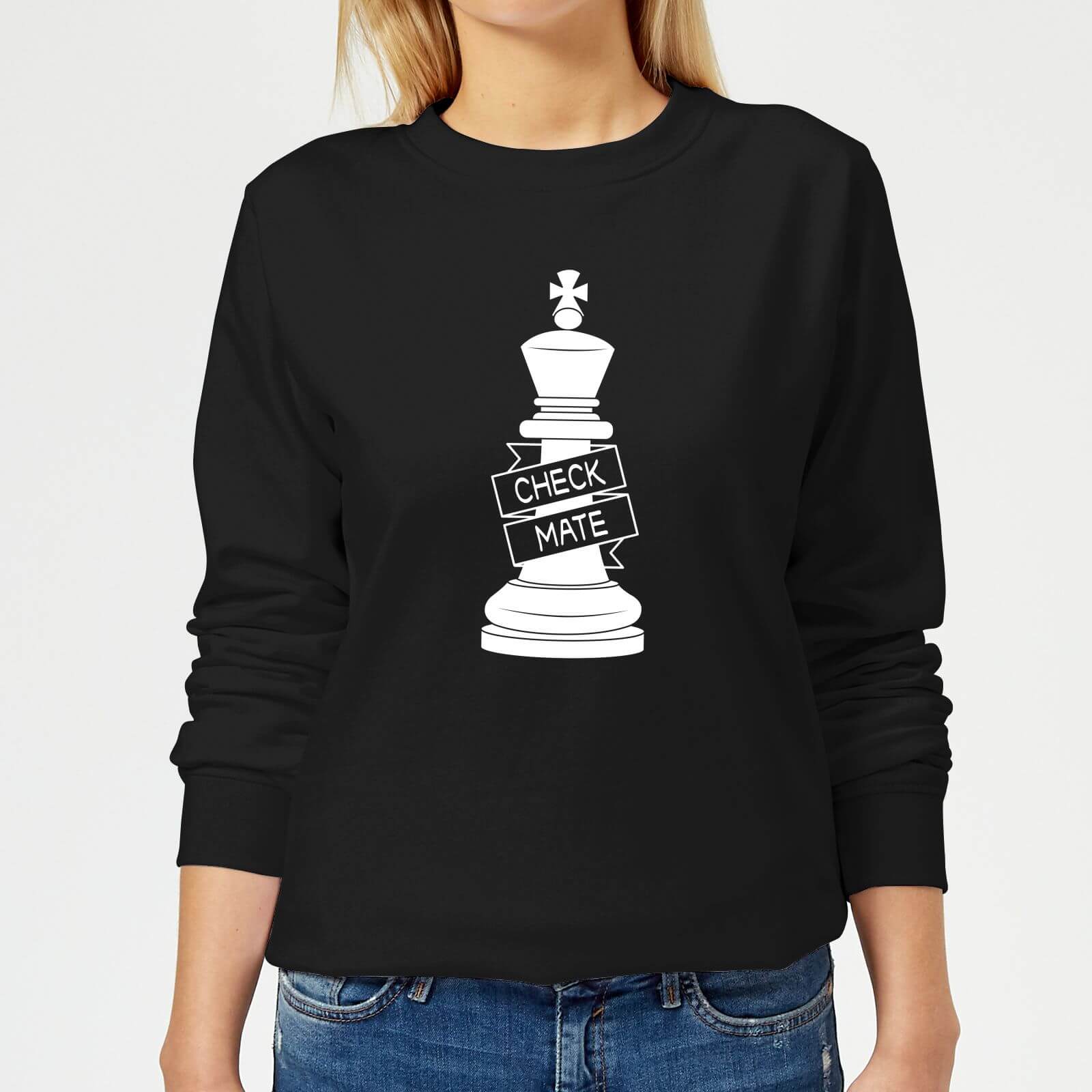 King Chess Piece Women's Sweatshirt - Black - XS - Black