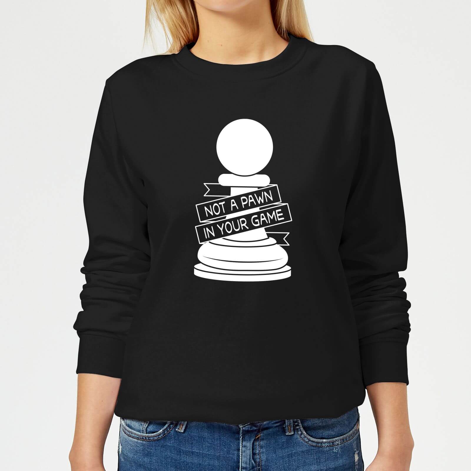 Pawn Chess Piece Women's Sweatshirt - Black - XS - Black