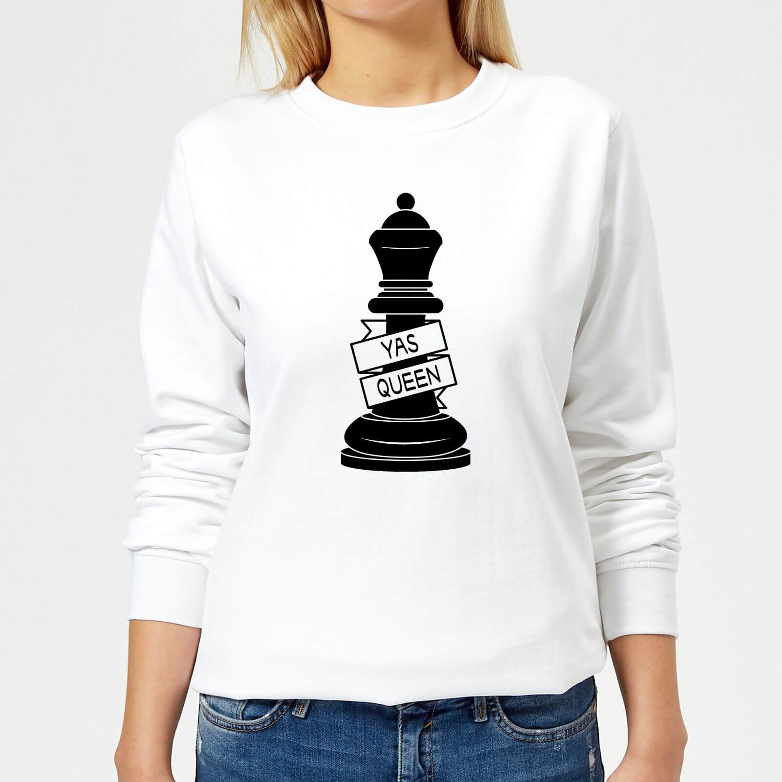 Queen Chess Piece Yas Queen Women's Sweatshirt - White - XS - White