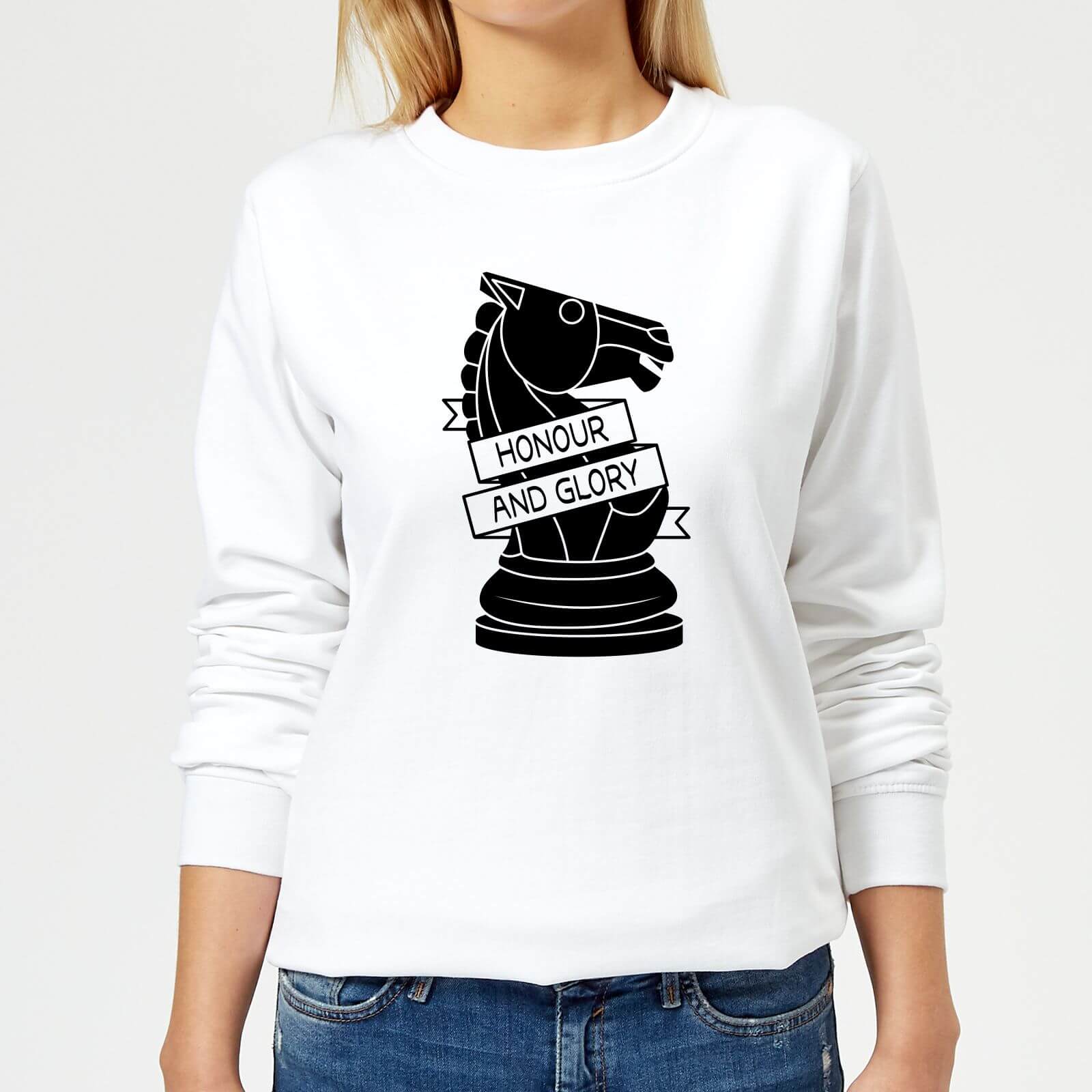 Knight Chess Piece Honour And Glory Women's Sweatshirt - White - XS - White