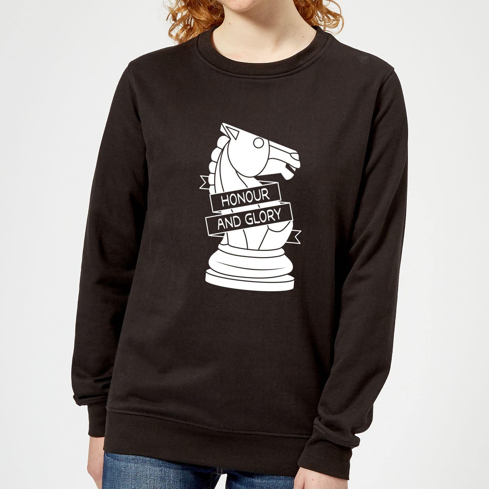 Knight Chess Piece Women's Sweatshirt - Black - XS - Black
