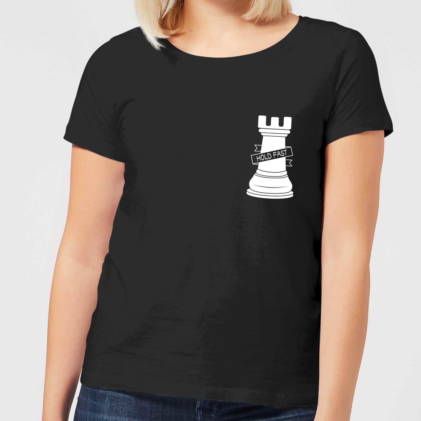 Hold Fast Pocket Print Women's T-Shirt - Black - M - Black