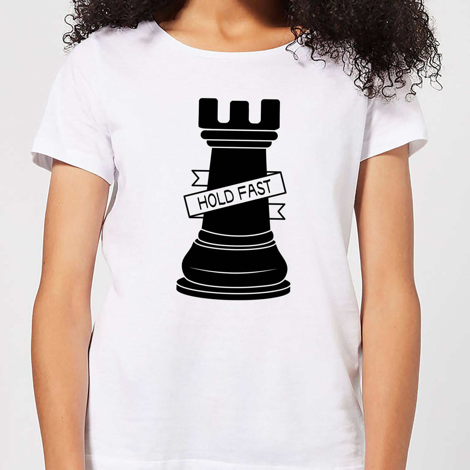 Rook Chess Piece Hold Fast Women's T-Shirt - White - M - White