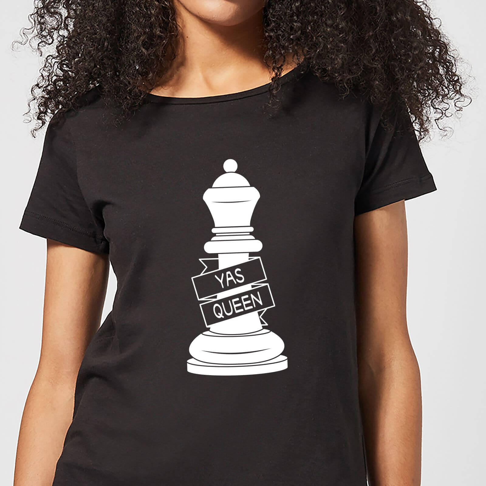 Queen Chess Piece Yas Queen Women's T-Shirt - Black - L - Black