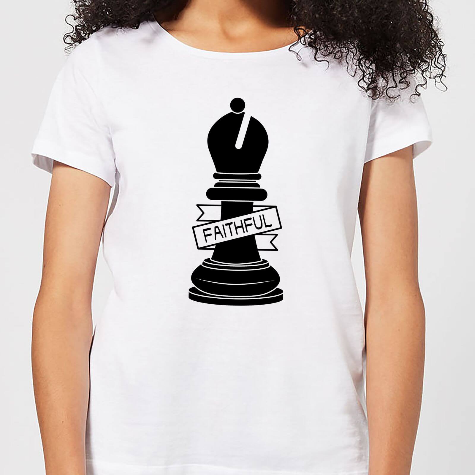 Bishop Chess Piece Faithful Women's T-Shirt - White - L - White