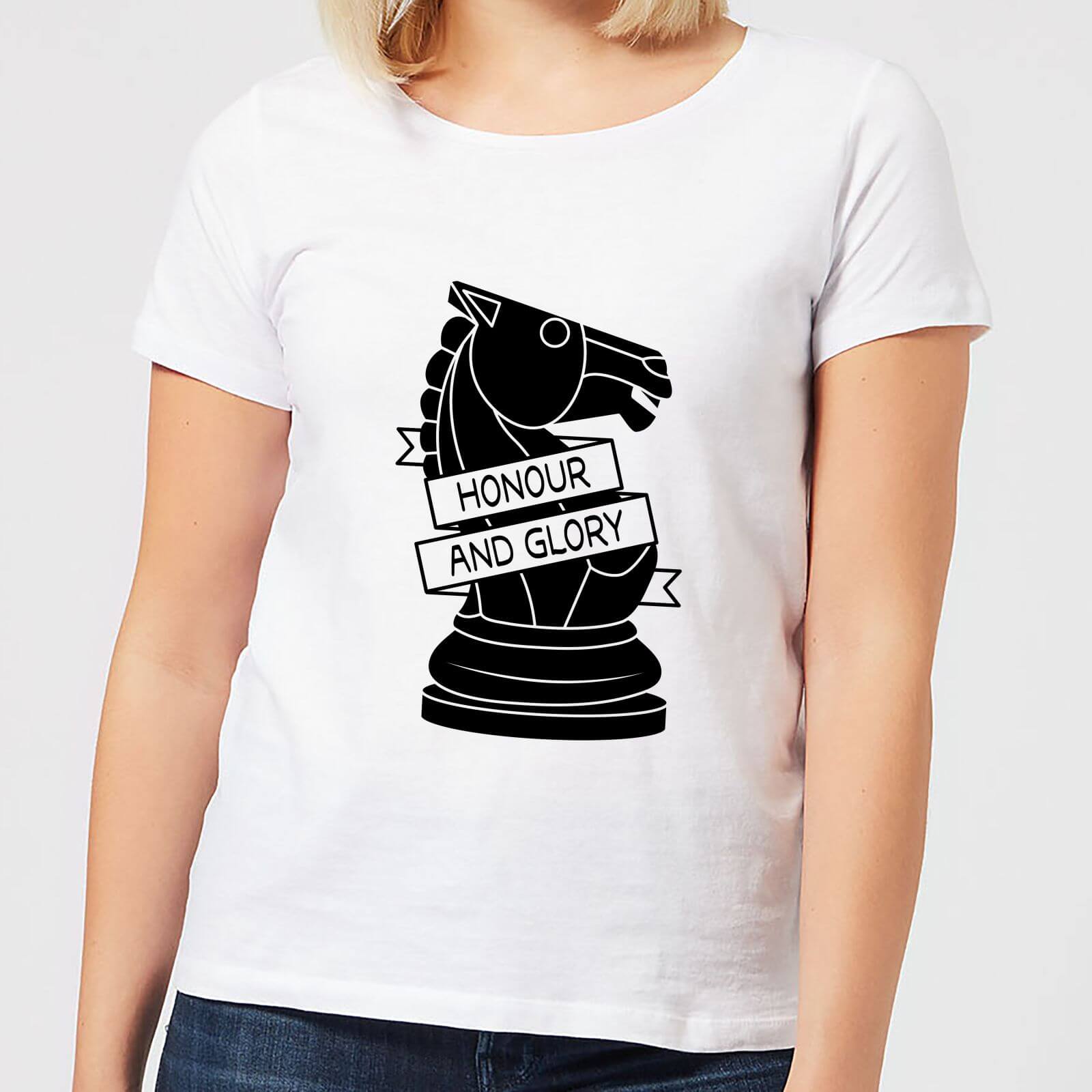Knight Chess Piece Honour And Glory Women's T-Shirt - White - S - White