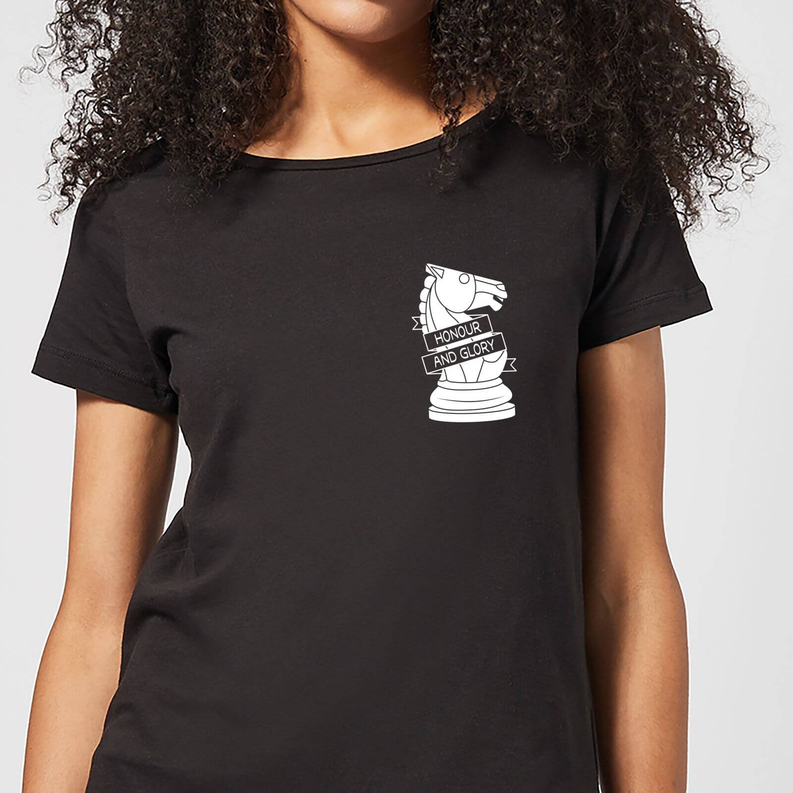 Honour And Glory Pocket Print Women's T-Shirt - Black - L - Black