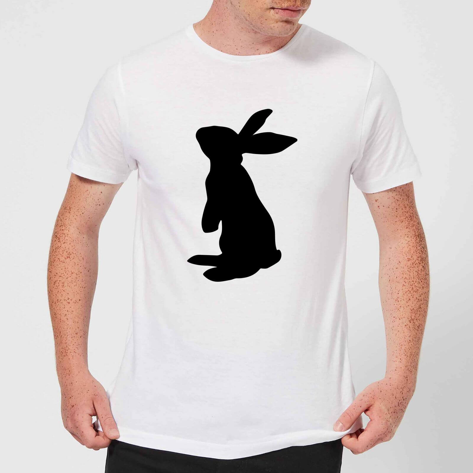 Silhouette Rabbit Men's T-Shirt - White - S - White