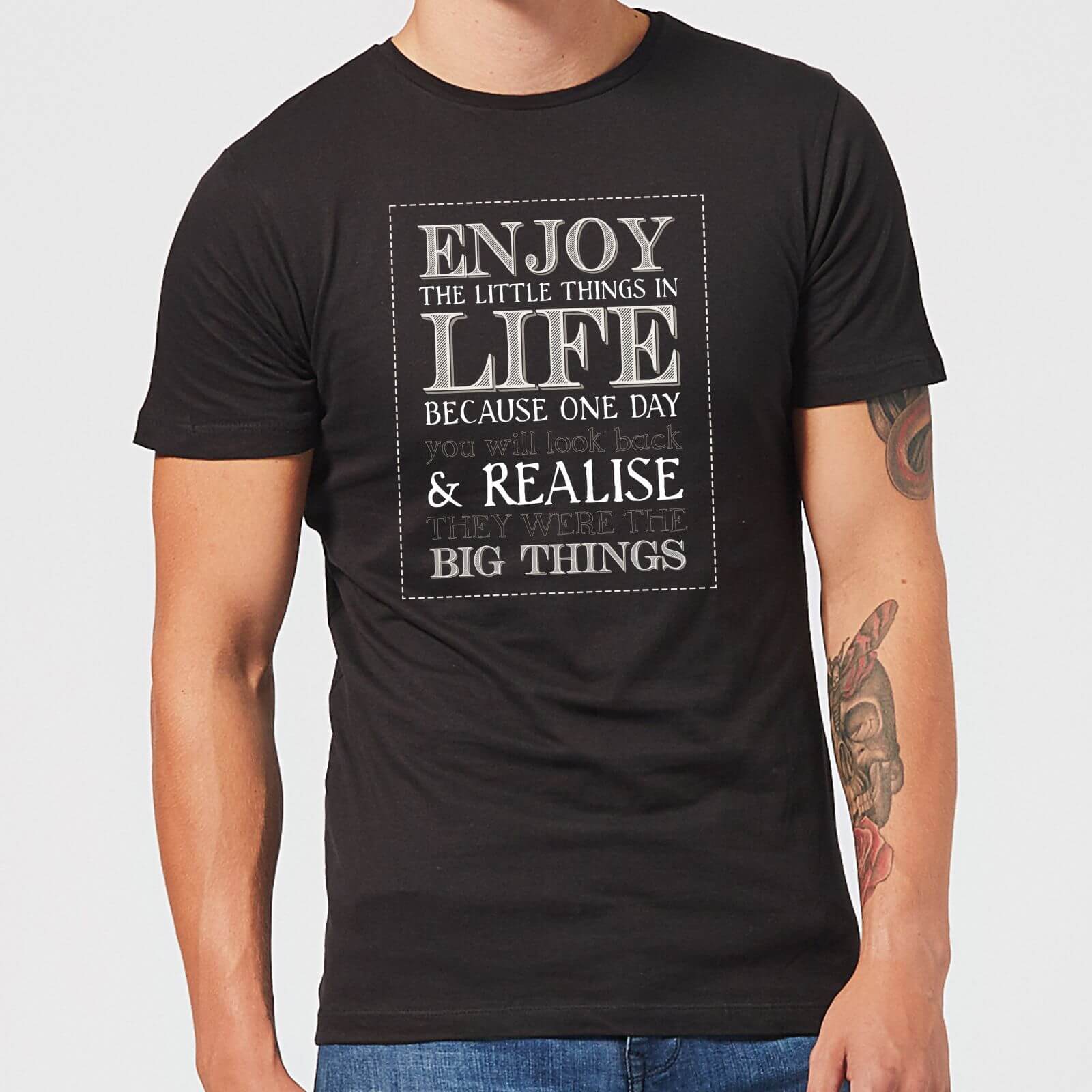 Enjoy The Little Things In Life Men's T-Shirt - Black - S - Black