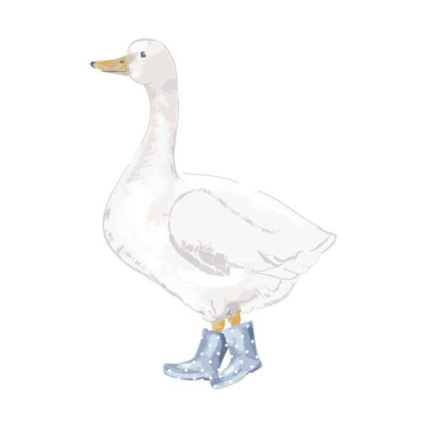 A Goose In Wellies Men's T-Shirt - White - S - White