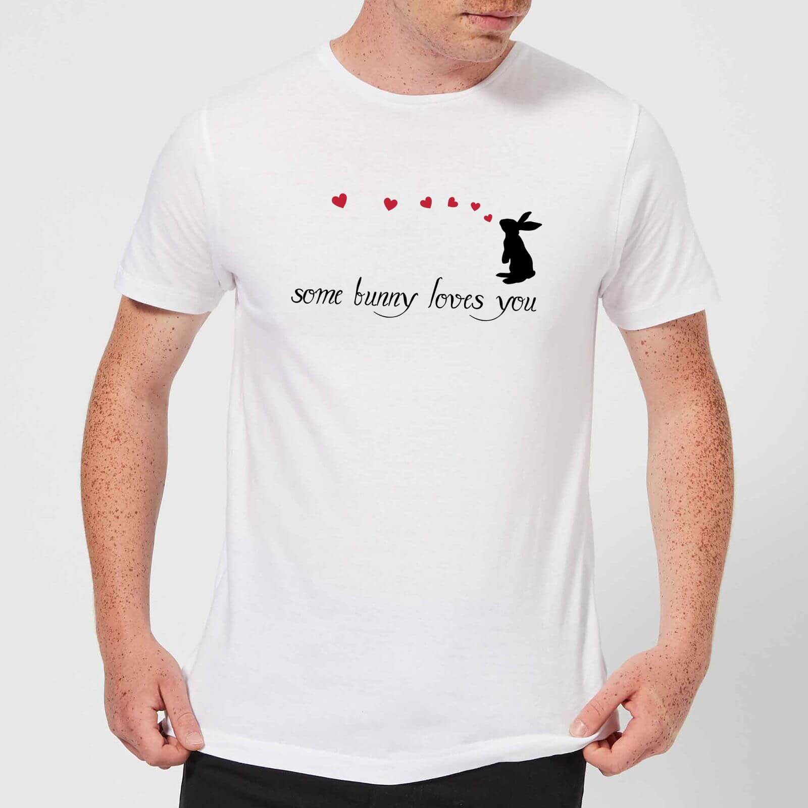 Some Bunny Loves You Men's T-Shirt - White - S - White