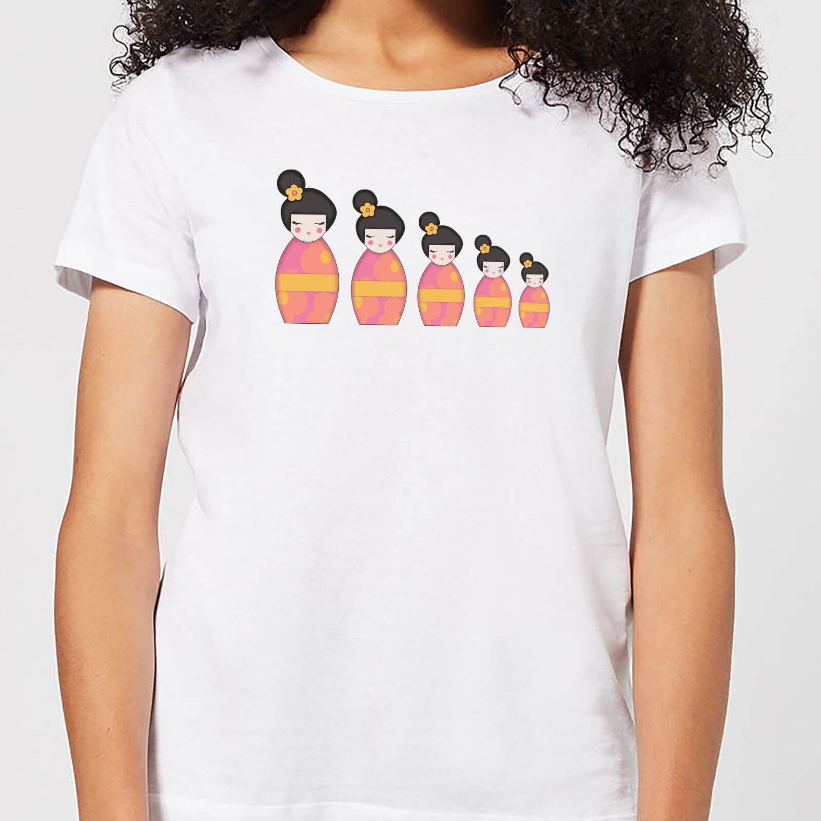 Day Time Geisha Russian Doll Women's T-Shirt - White - S