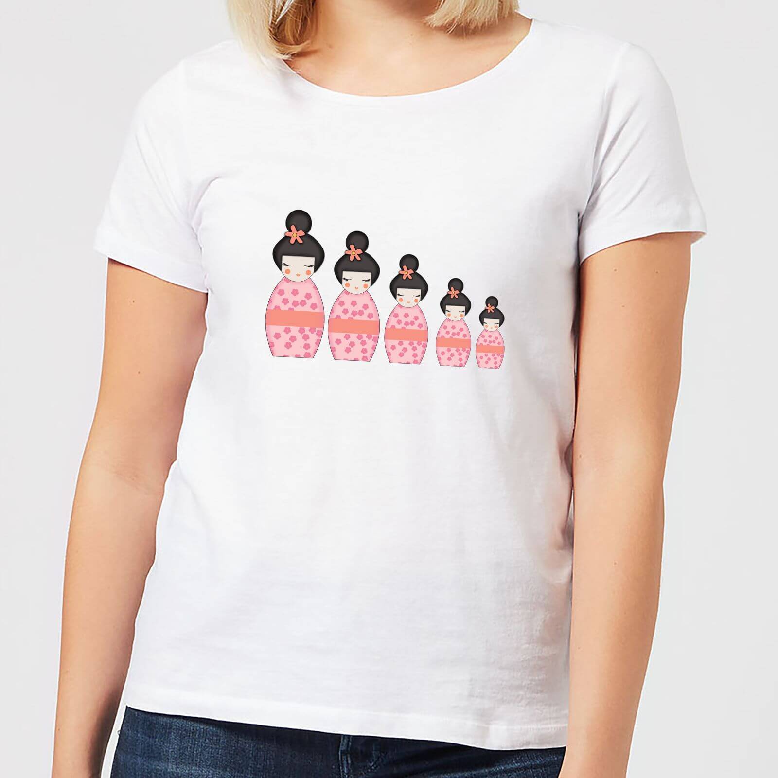 Pink Geisha Russian Doll Women's T-Shirt - White - S - White