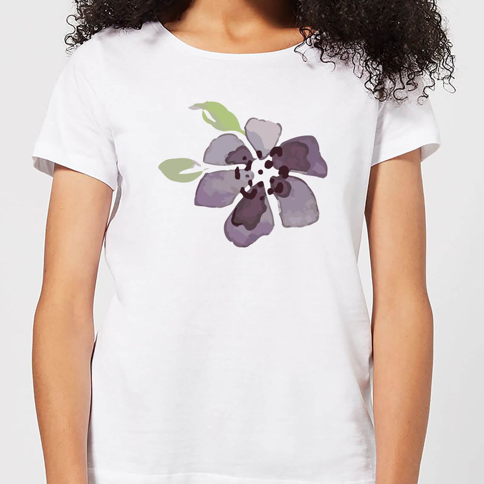 Purple Flower 1 Women's T-Shirt - White - S - White