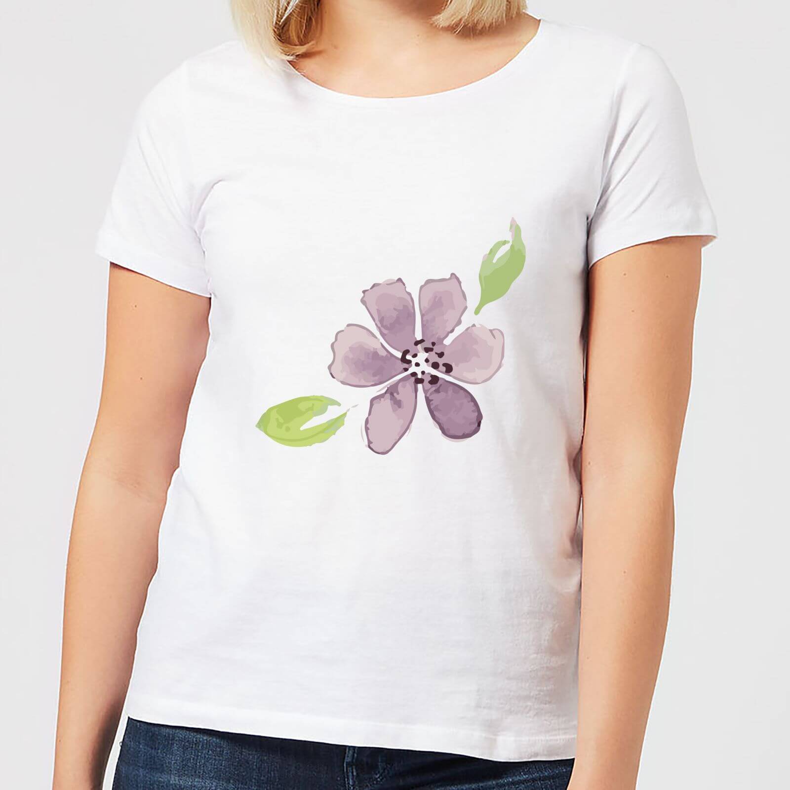 Purple Flower 2 Women's T-Shirt - White - S - White